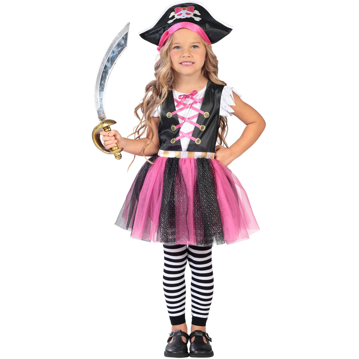 Child Costume Sparkly Pirate Age 3 - 4 Years