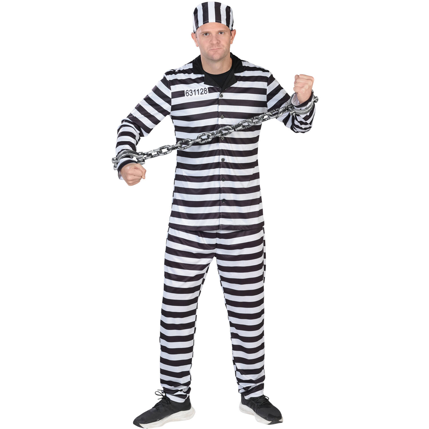 Adult Costume Jailbird Con Size M/L