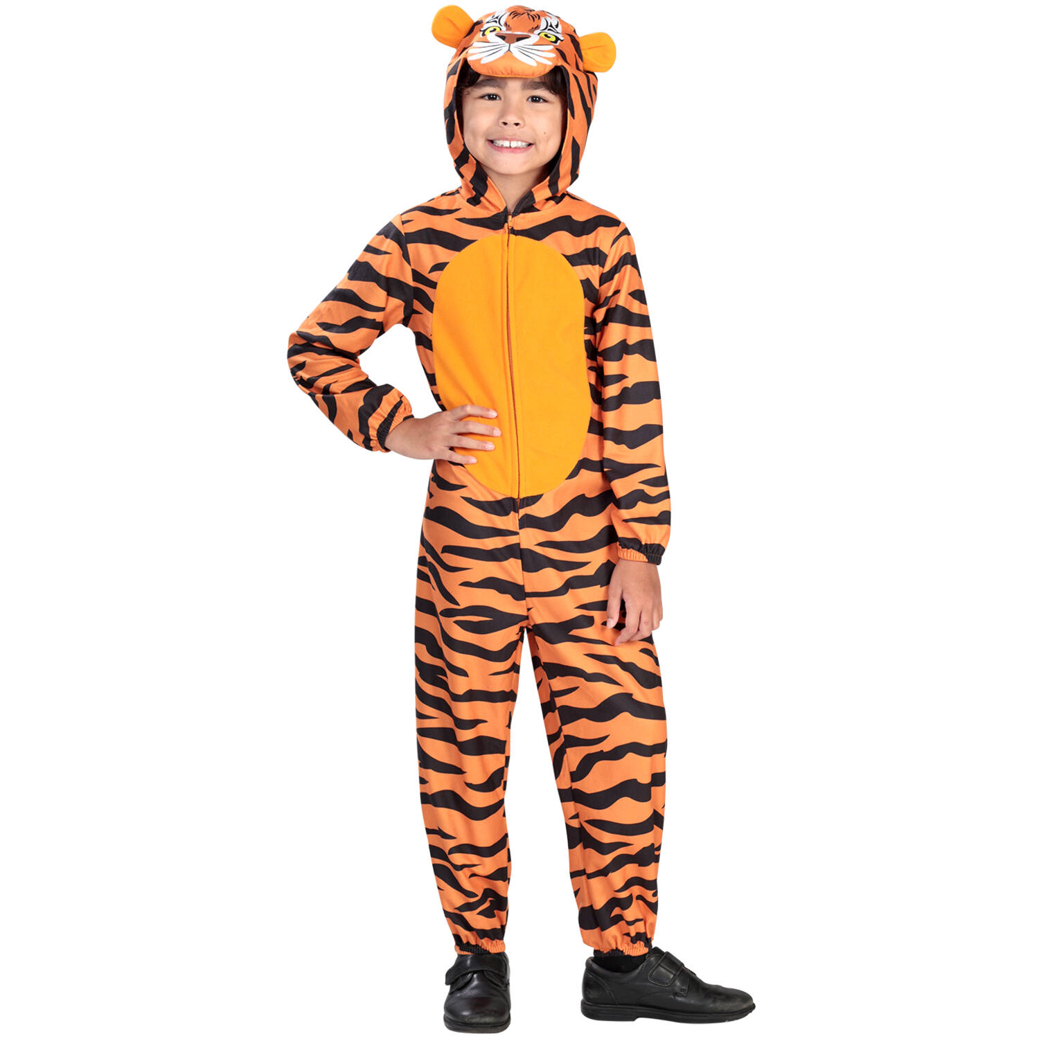 Child Costume Tiger Fleece Onesie Age 4-6 Years