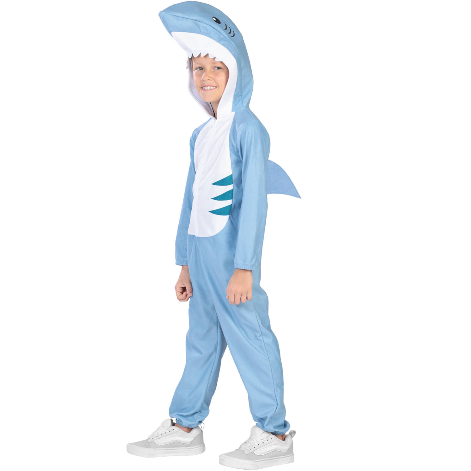 Child Costume White Shark Fleece Onesie Age 3-4 Years
