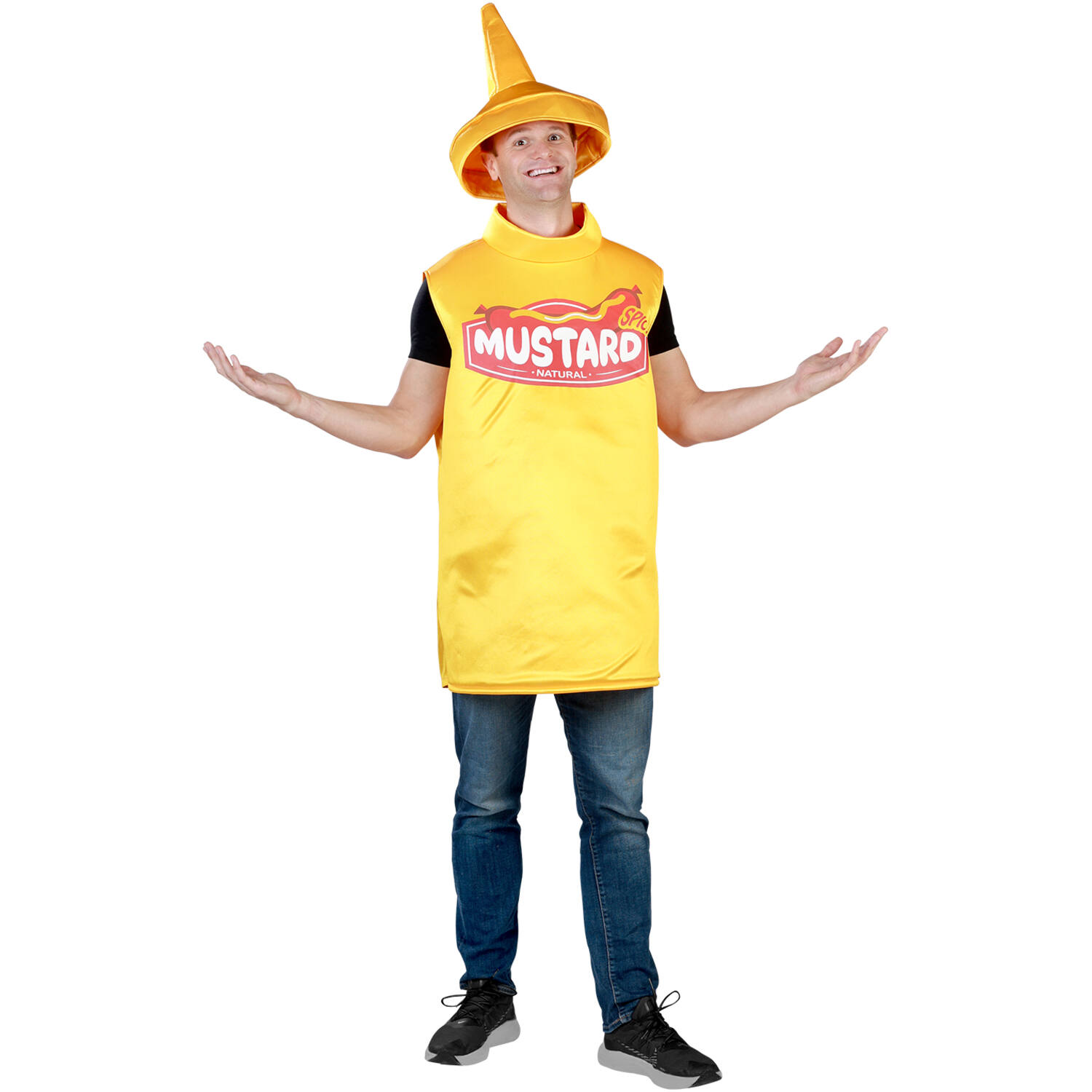 Adult Costume Mustard Bottle Tabard Size M/L