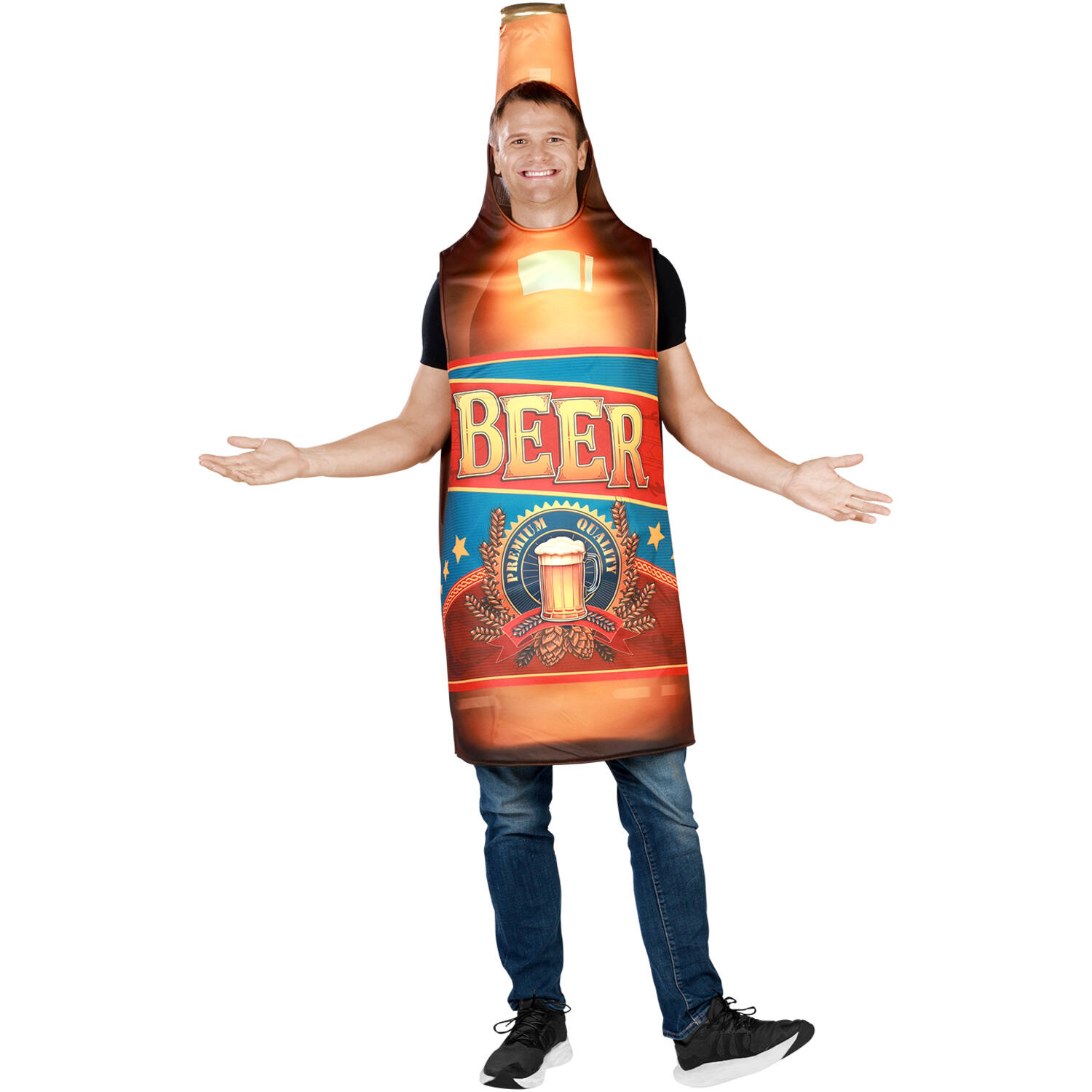 Adult Costume Beer Bottle Tabard Size M/L