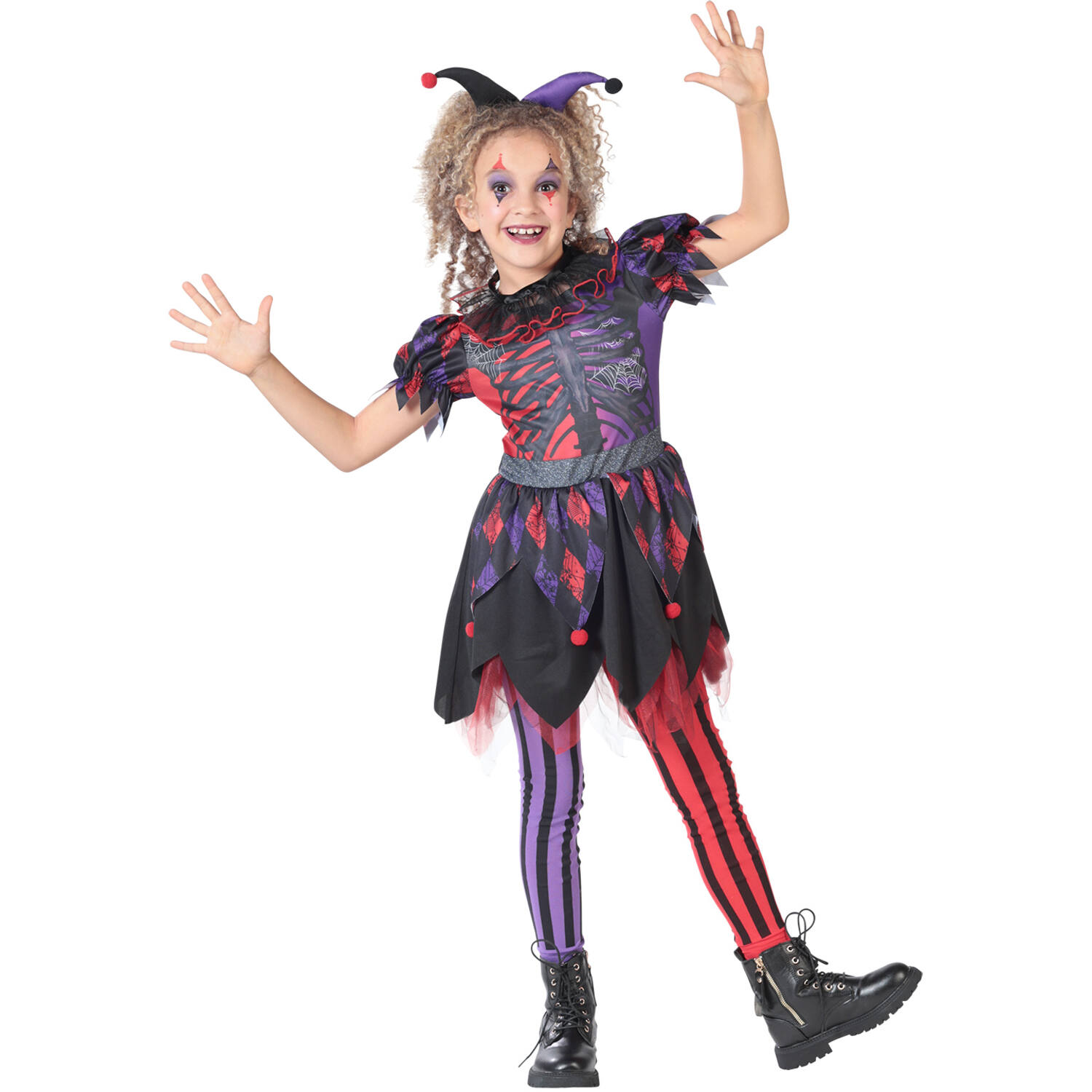Child Costume Haunted Jester Age 8 - 10 Years
