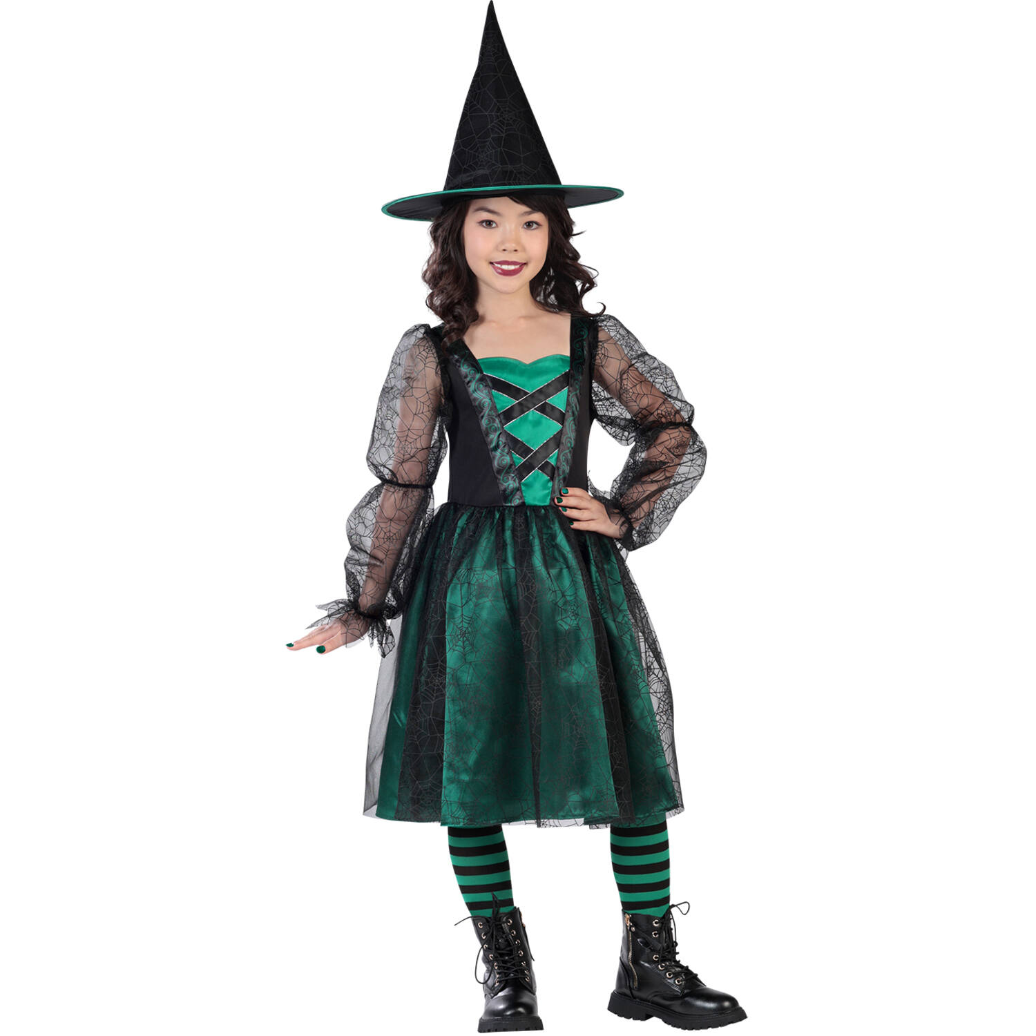 Child Costume Emerald Witch Age 4 - 6 Years