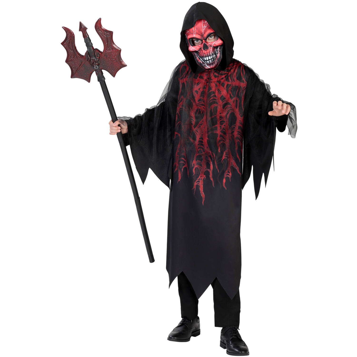 Child Costume Red Night Reaper Age 10 - 12 Years