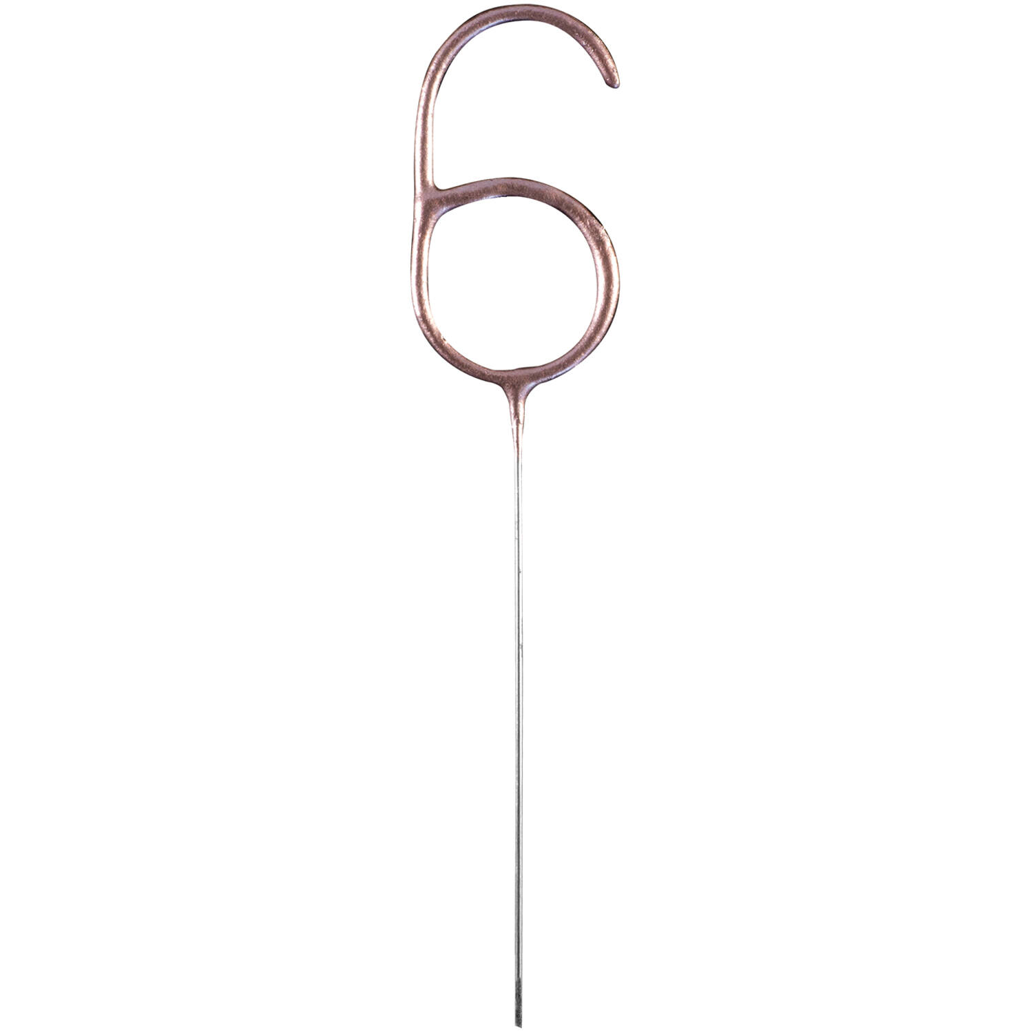 Sparkler Number 6 Rose Gold 14.5 cm 30-60 Seconds
