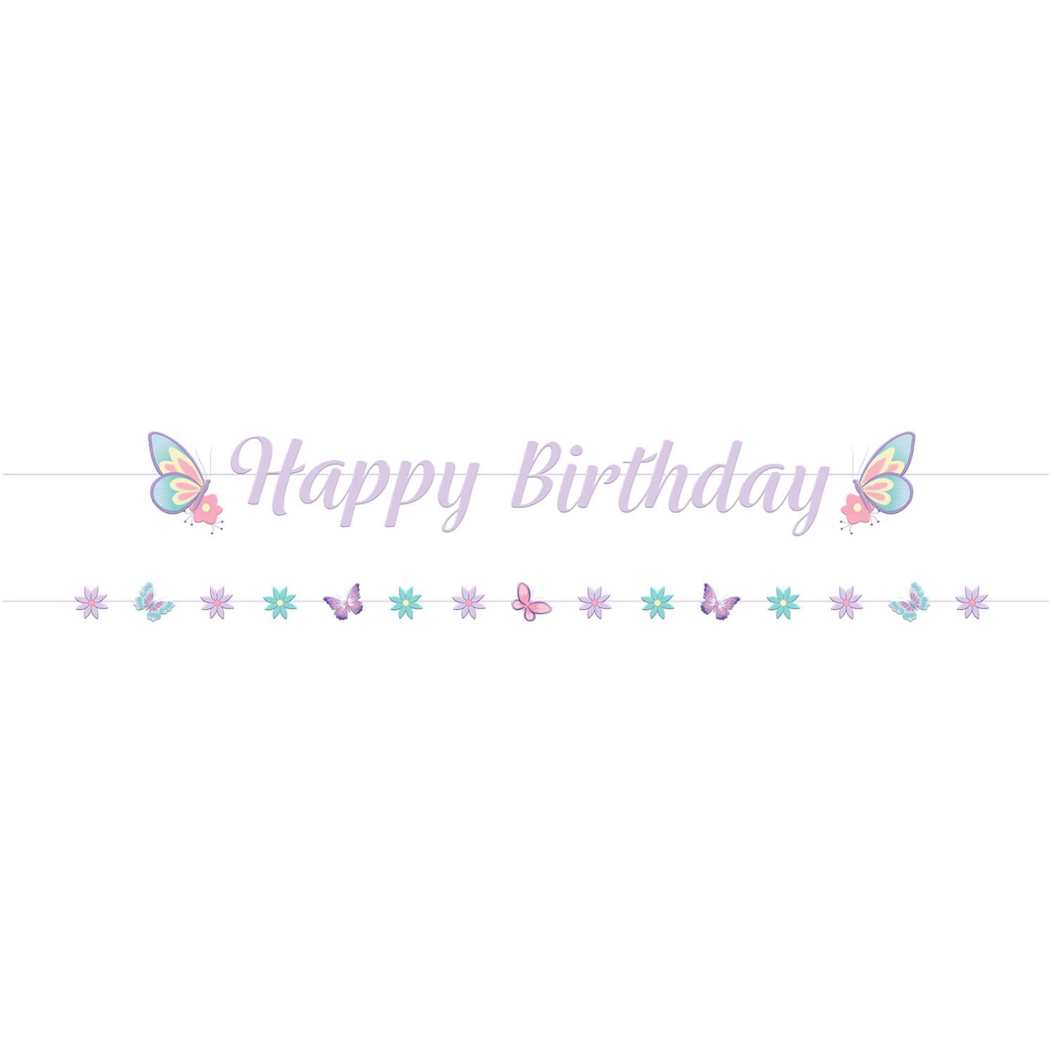 Letter Banner Kit Flutter Garden Paper 180 cm 2 pieces