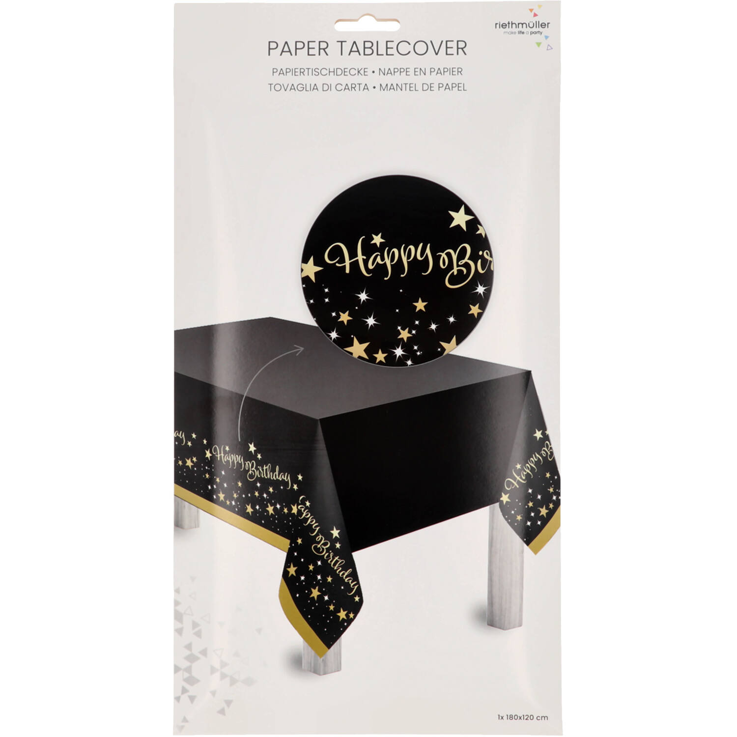 Tablecover Starlight Birthday Paper 120 x 180 cm