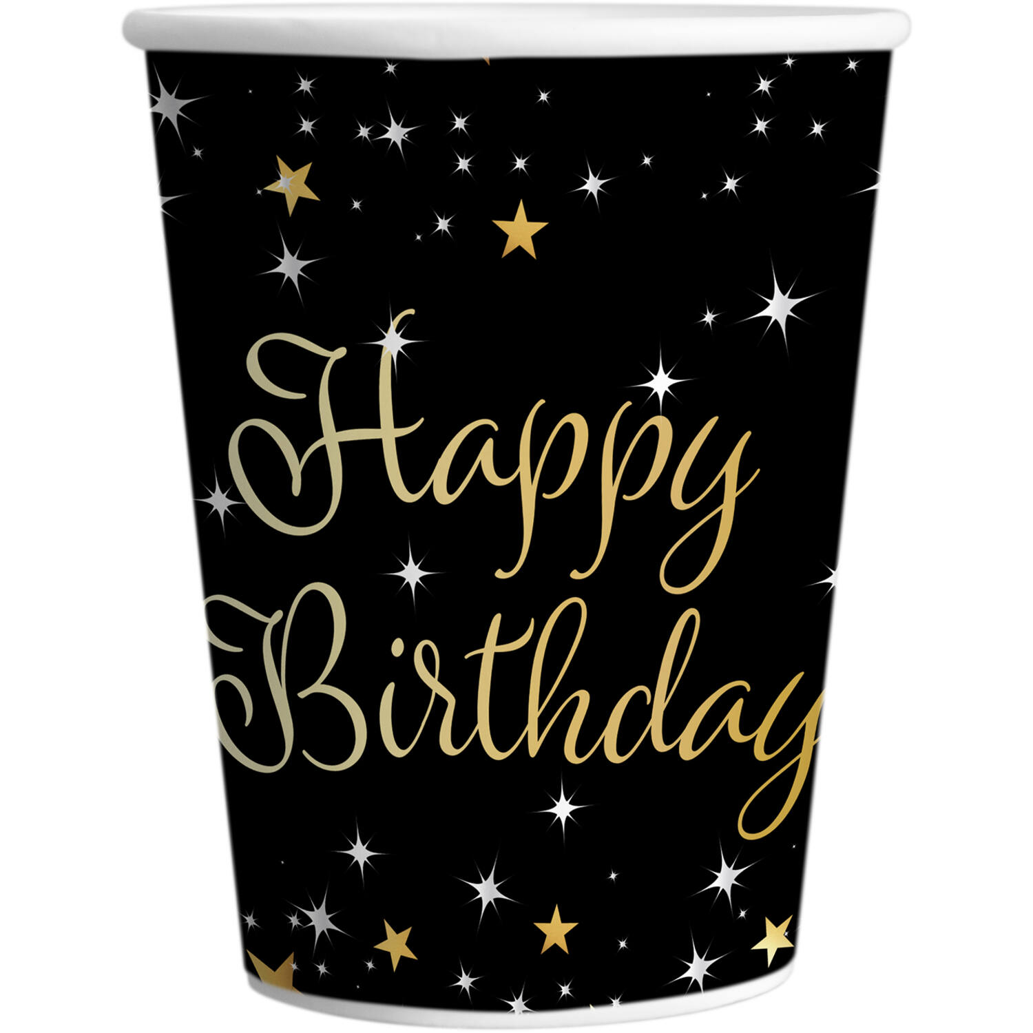 8 Cups Starlight Birthday Happy Birthday Paper 250 ml