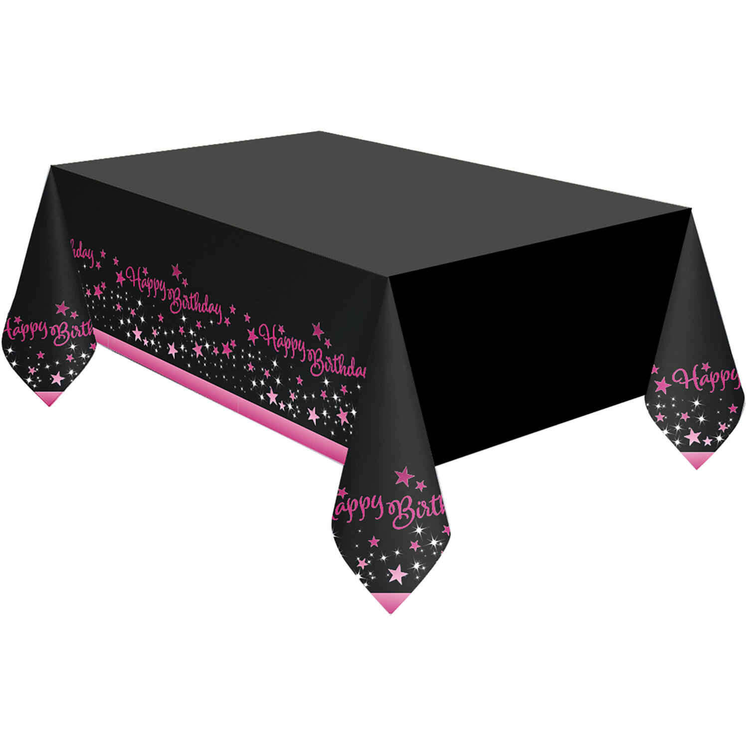 Tischdecke Starlight Birthday Pink Papier 120 x 180 cm