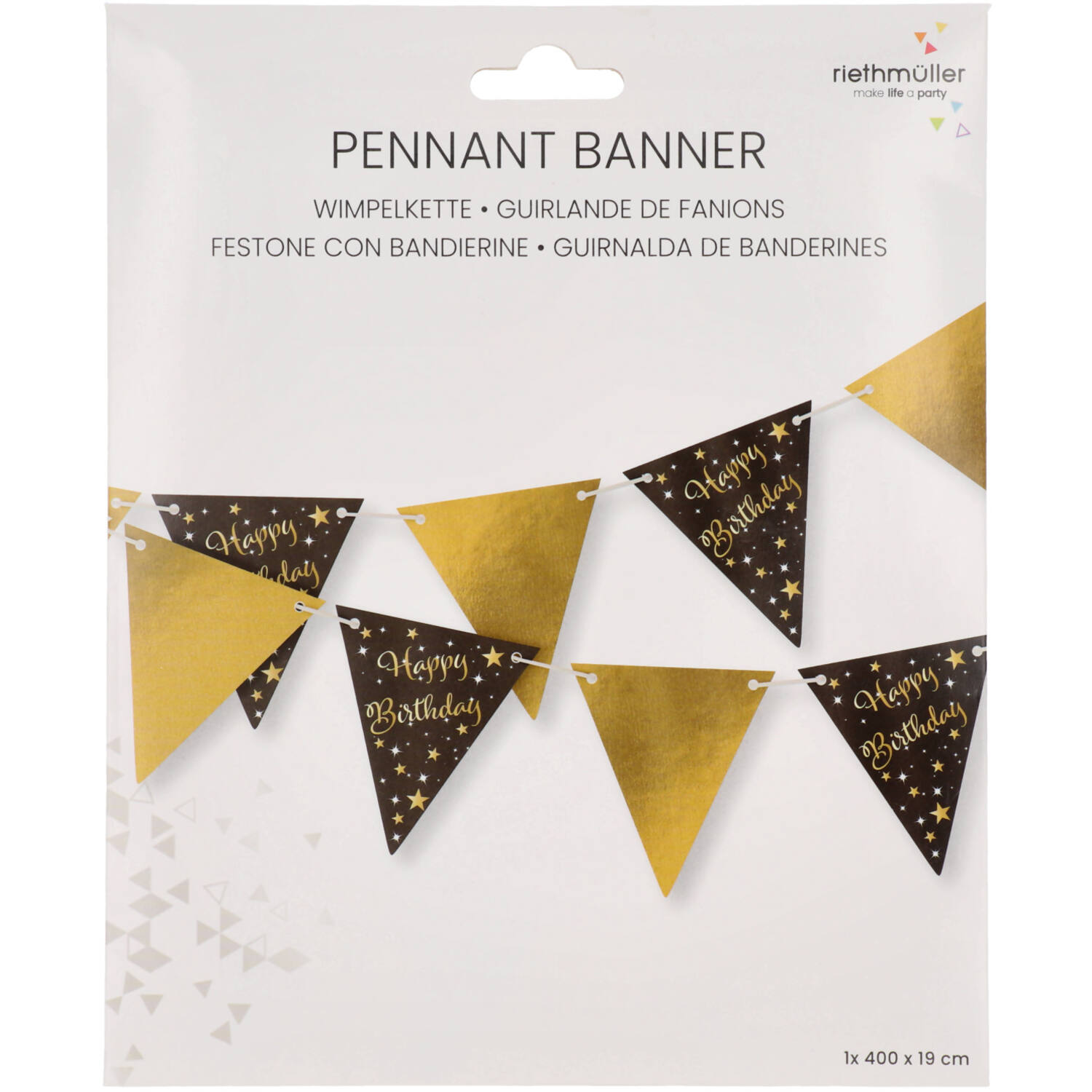 Pennant Banner Starlight Birthday Paper 400 x 19 cm