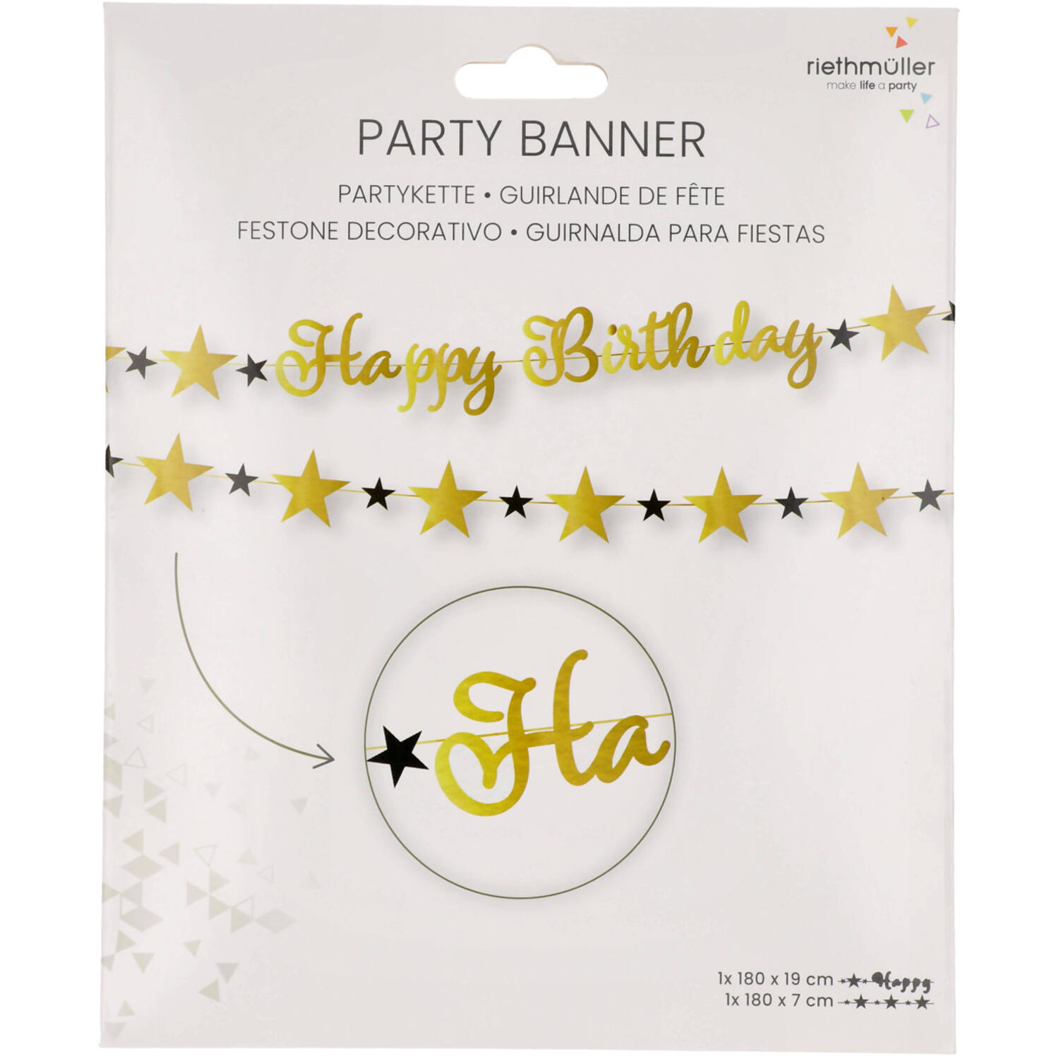 Letter Banner Starlight Birthday Paper 213 x 16.2 cm