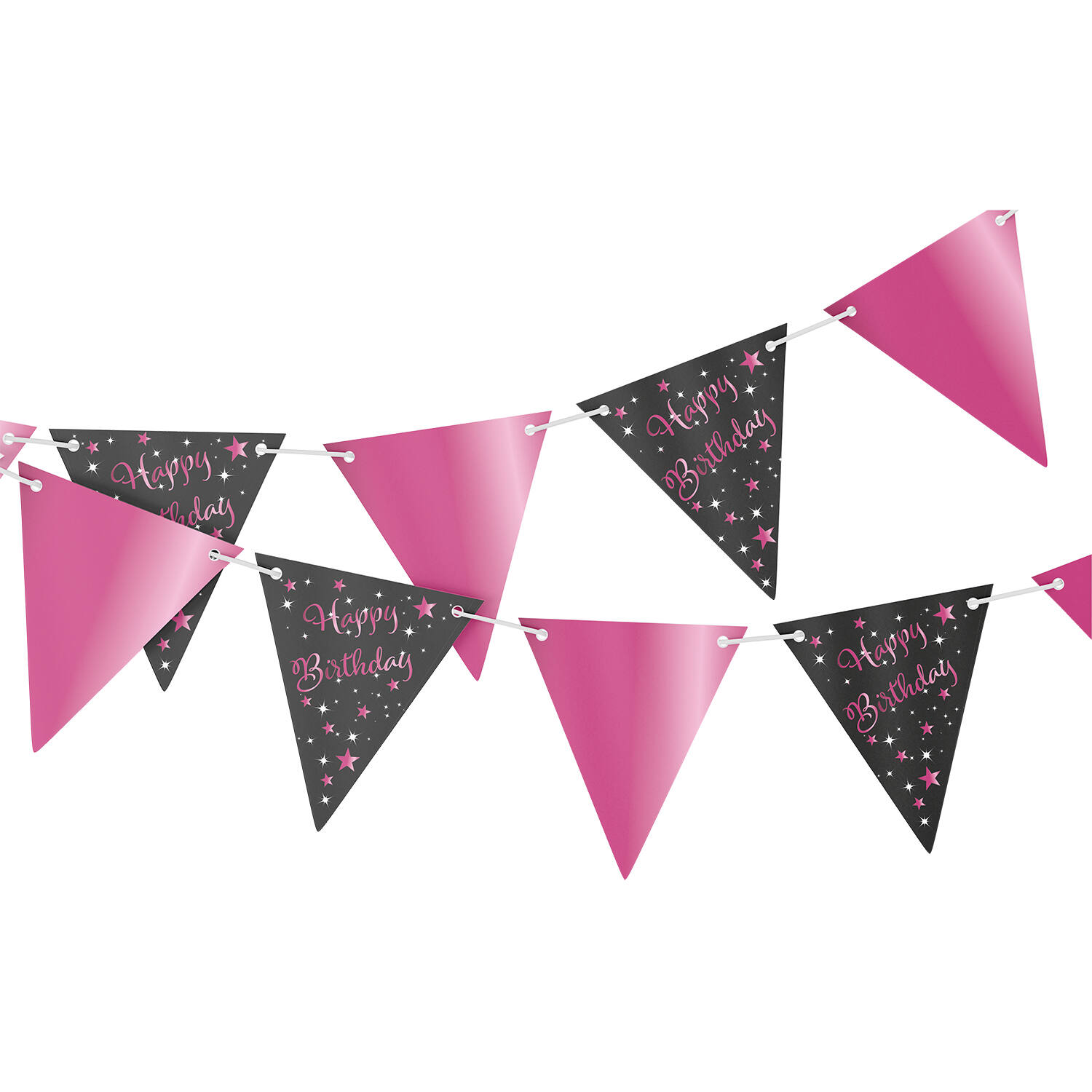 Pennant Banner Starlight Birthday Pink Papier 400 x 19 cm