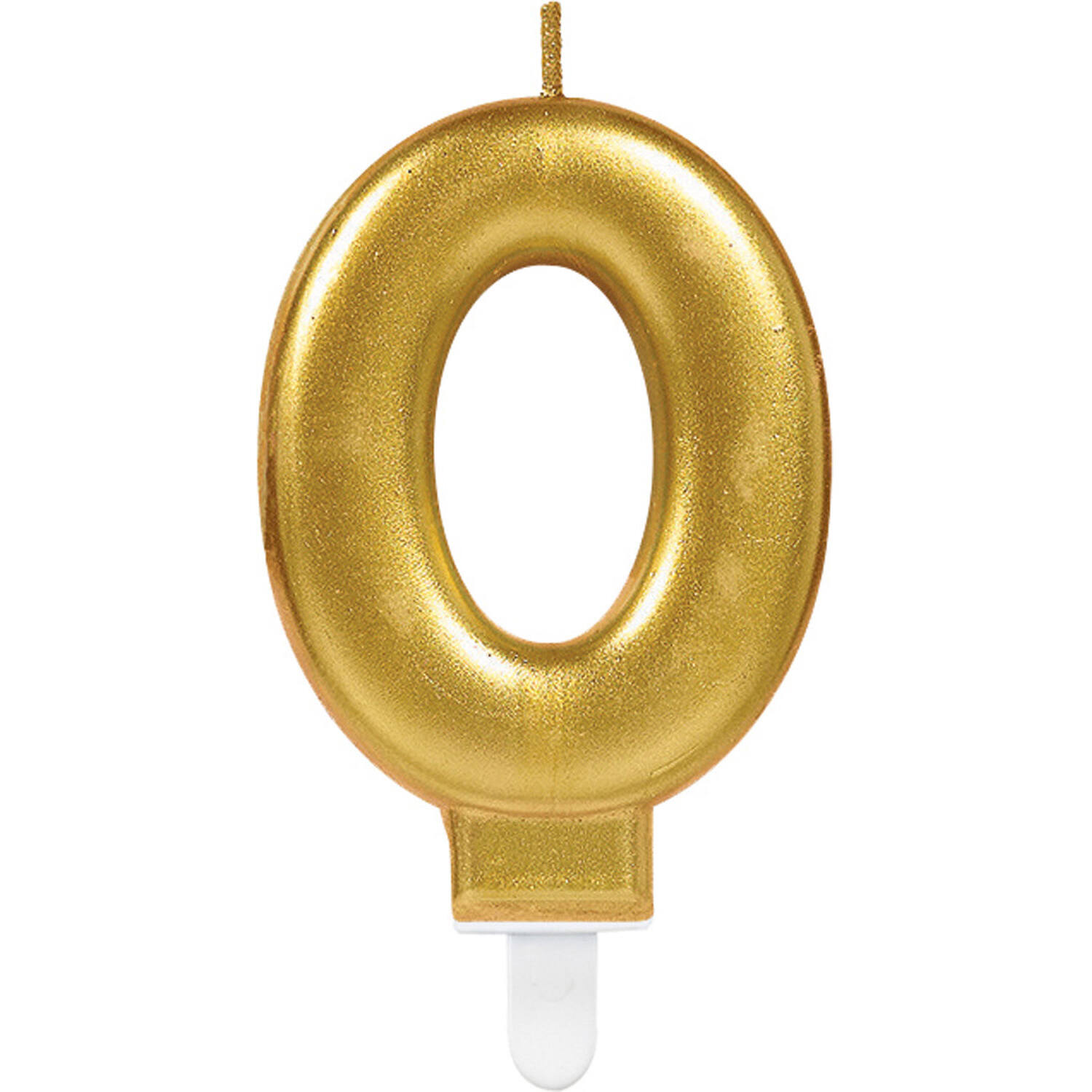 Number Candle 0 Starlight Birthday Gold Height 9.3 cm