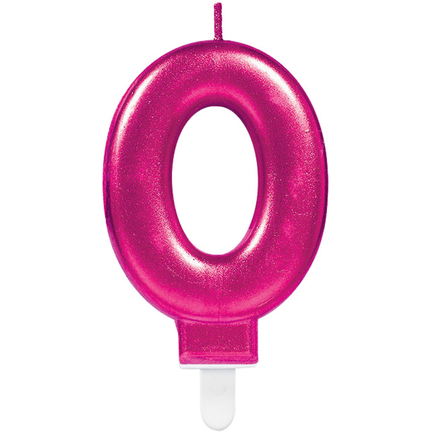Number Candle 0 Starlight Birthday Pink Height 9.3 cm