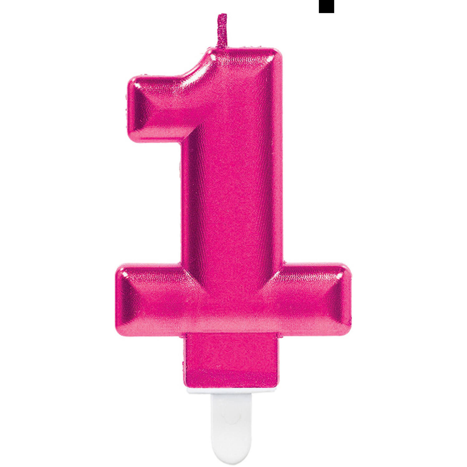 Number Candle 1 Starlight Birthday Pink Height 9.3 cm