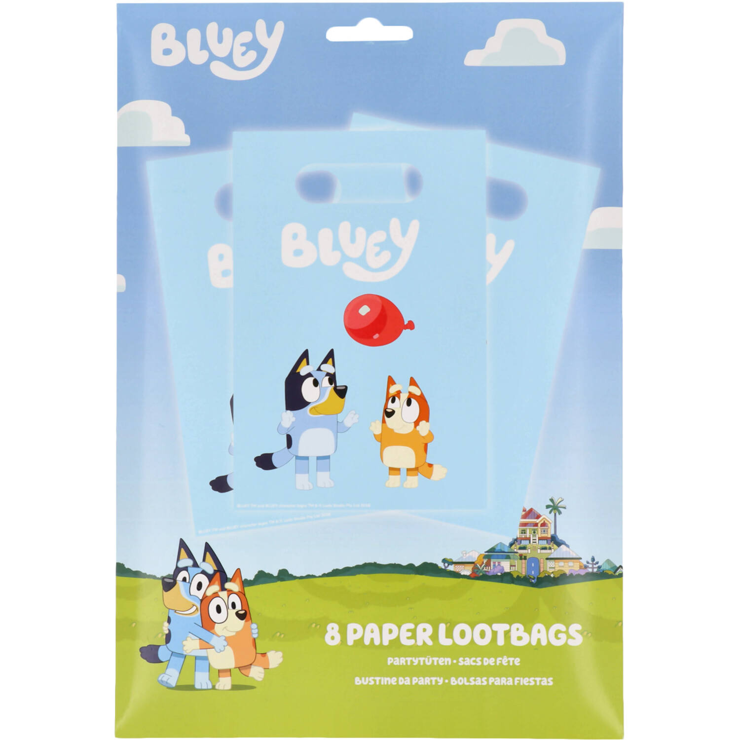 8 Lootbags Bluey Paper 15,8 x 23,6 cm