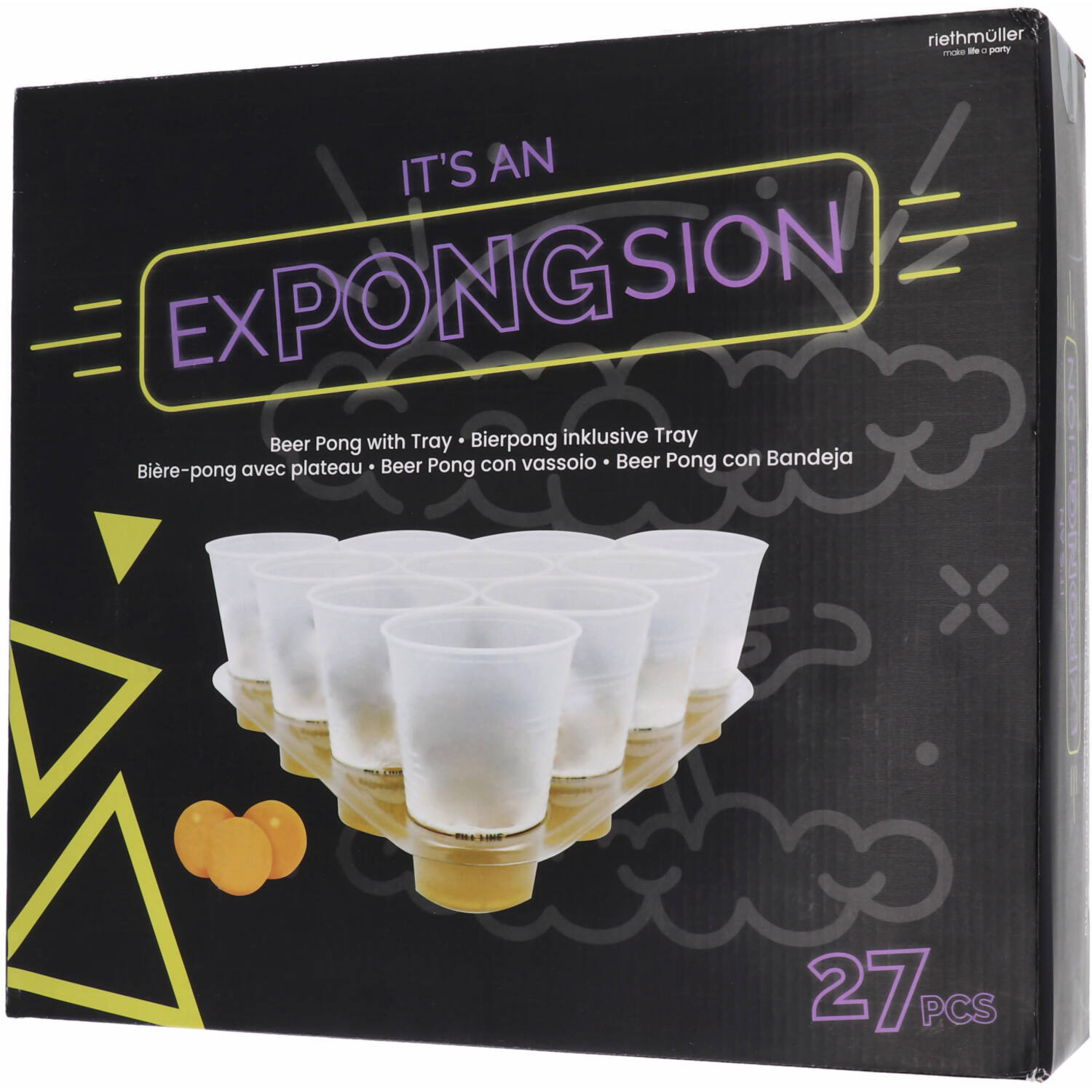 Drinking Game Beer Pong 27 Pieces Plastic