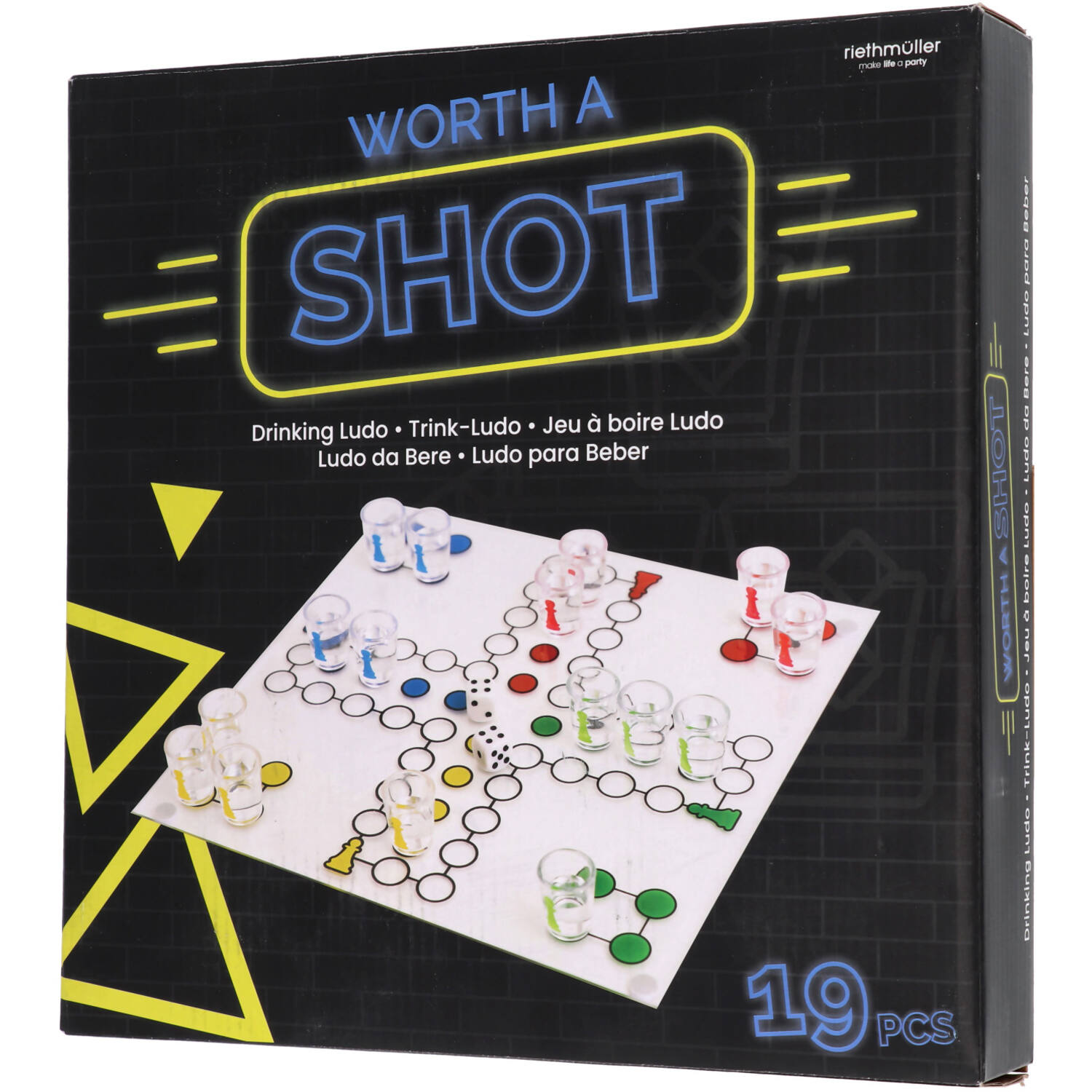 Drinking Game Drinking Ludo 19 Pieces Plastic