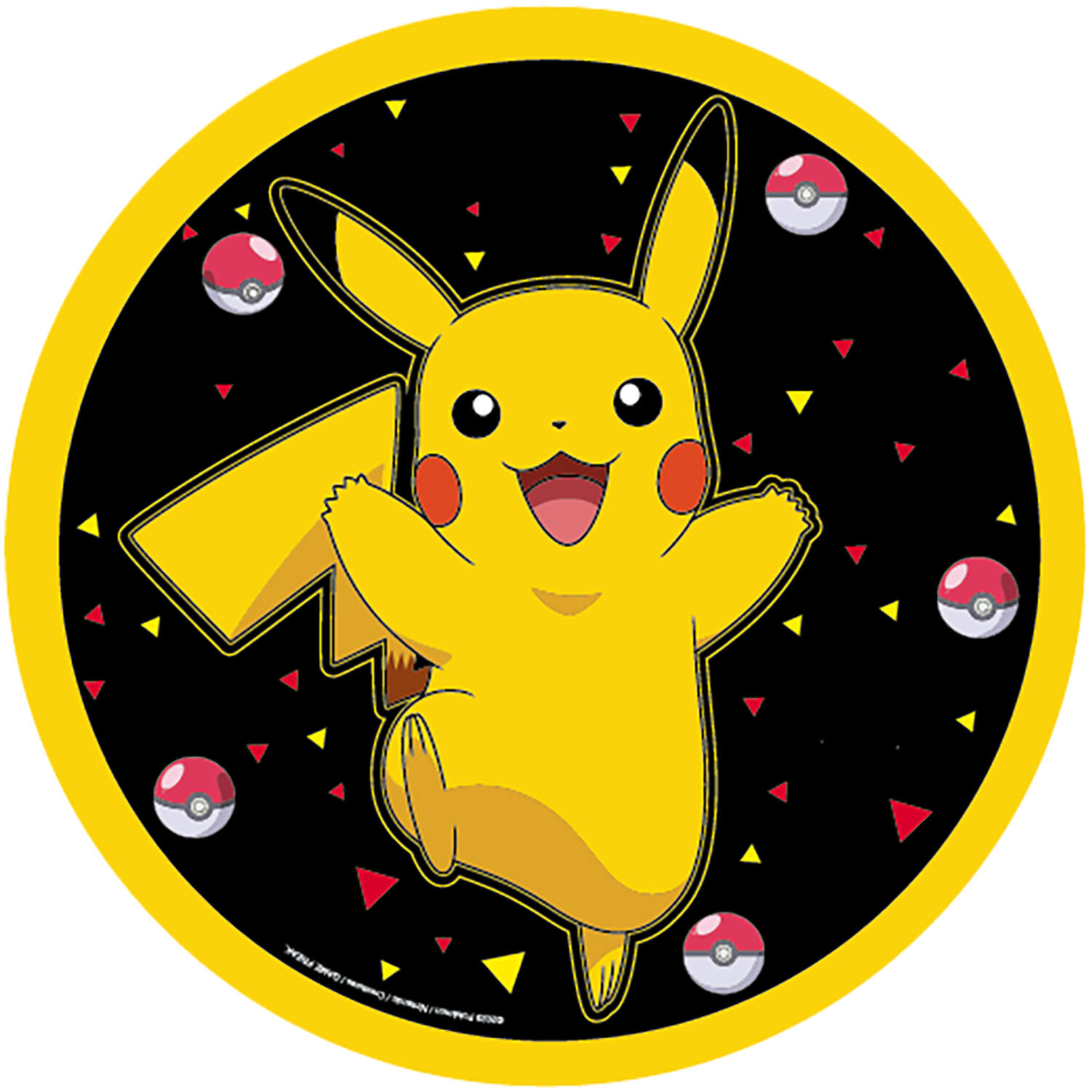 8 Plates Pokemon Paper Round 23 cm