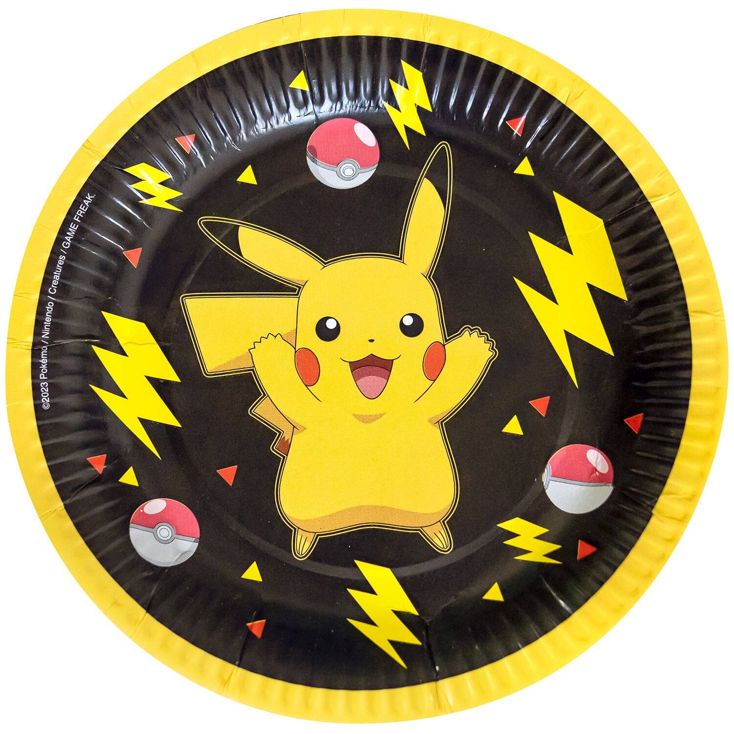8 Plates Pokemon Paper Round 18 cm
