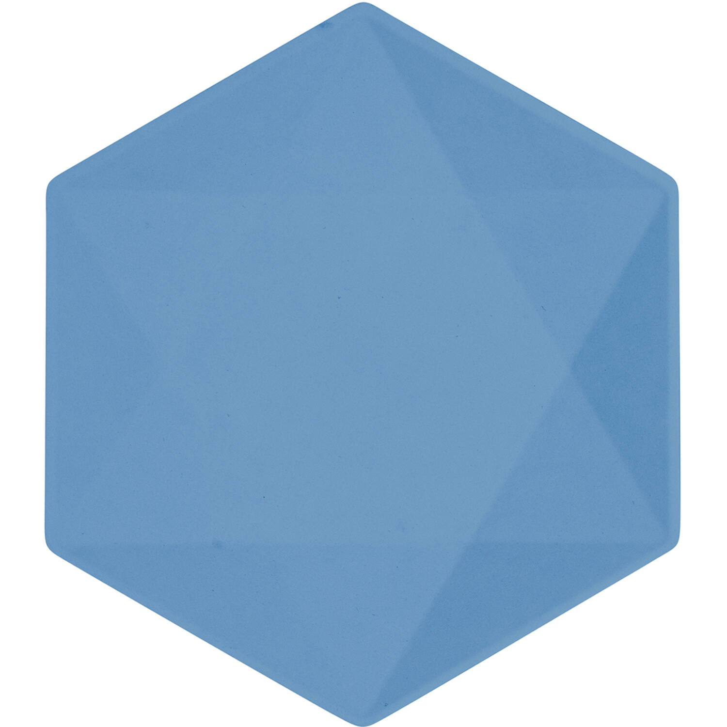6 Plates Vert Decor Hexagonal Dark Blue 20.8 x 18.1 cm