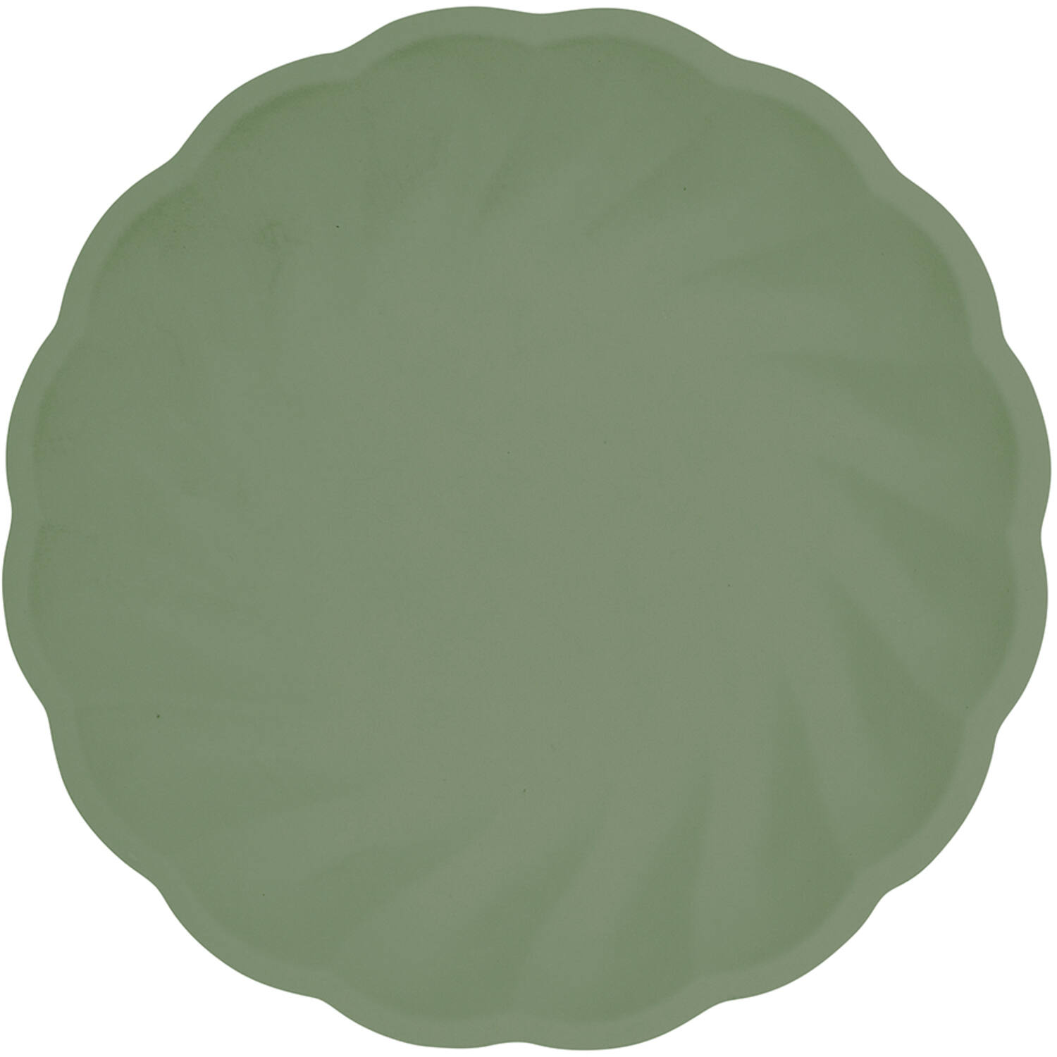 6 Plates Vert Decor Round Dark Green 18.8 cm