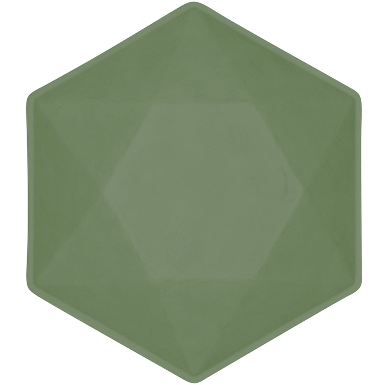 6 Bowls Vert Decor Hexagonal Dark Green 15.8 x 13.7 cm
