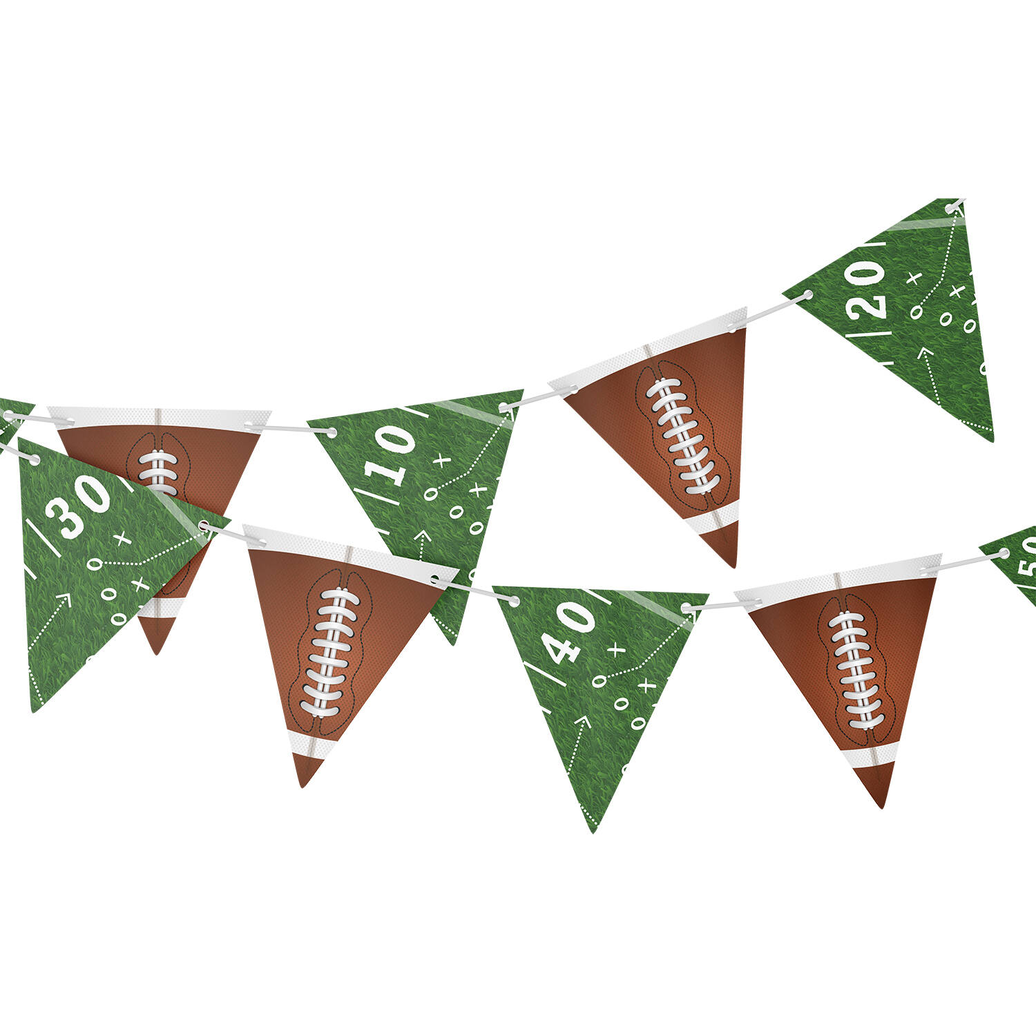Pennant Banner Touch Down Party! Paper 400 x 19 cm