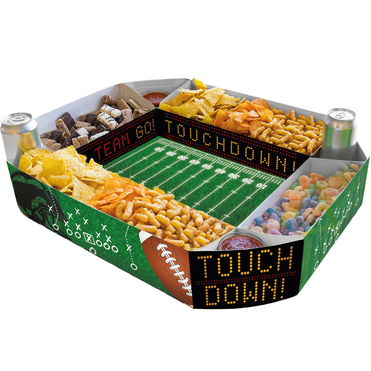 Snack Stadium Touch Down Party! 63.5 x 38.1 x 11.4 cm