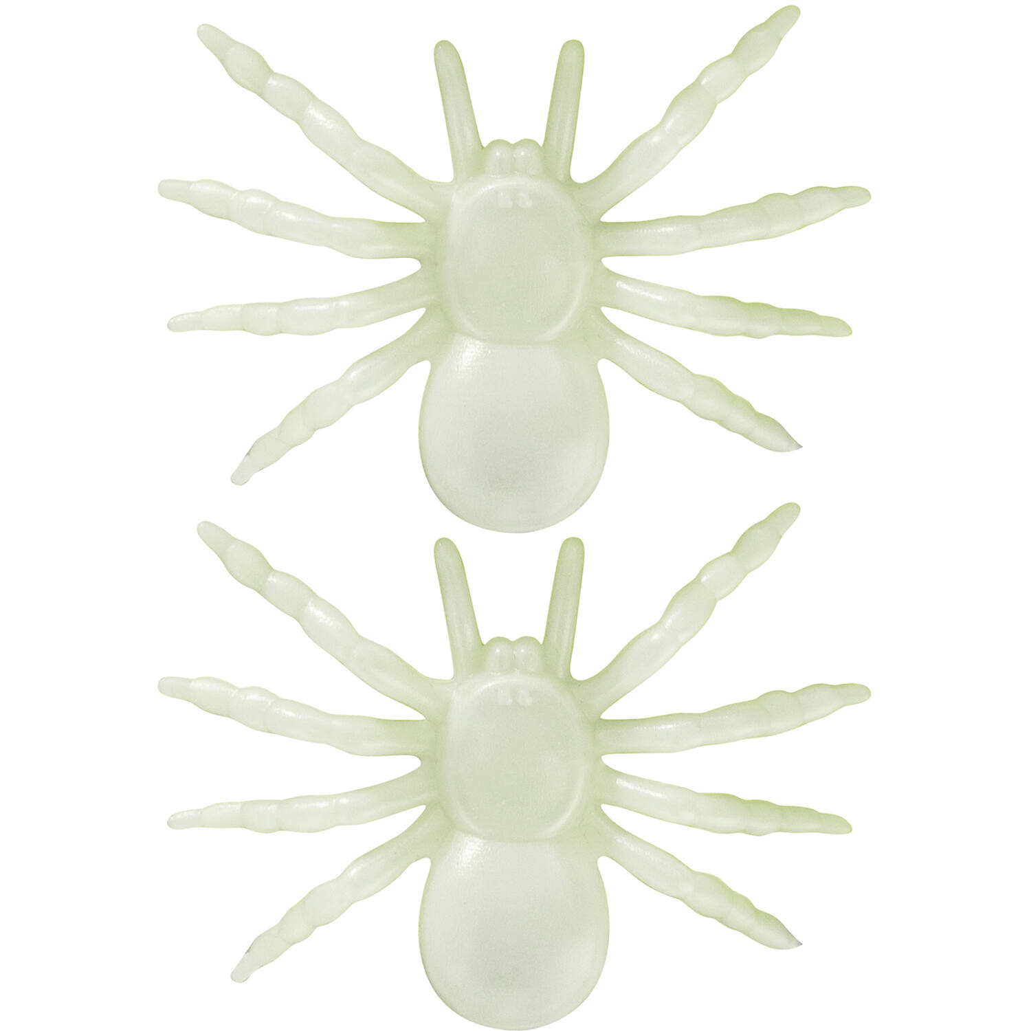 2 Spiders Glow in the Dark Plastic 10 x 7 cm
