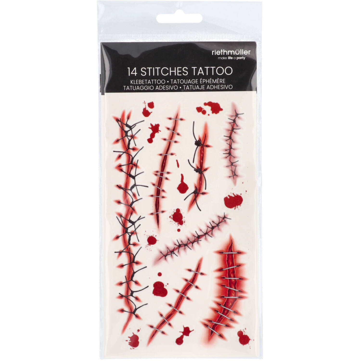 Costume Accessory 14 Tattoos Stitches