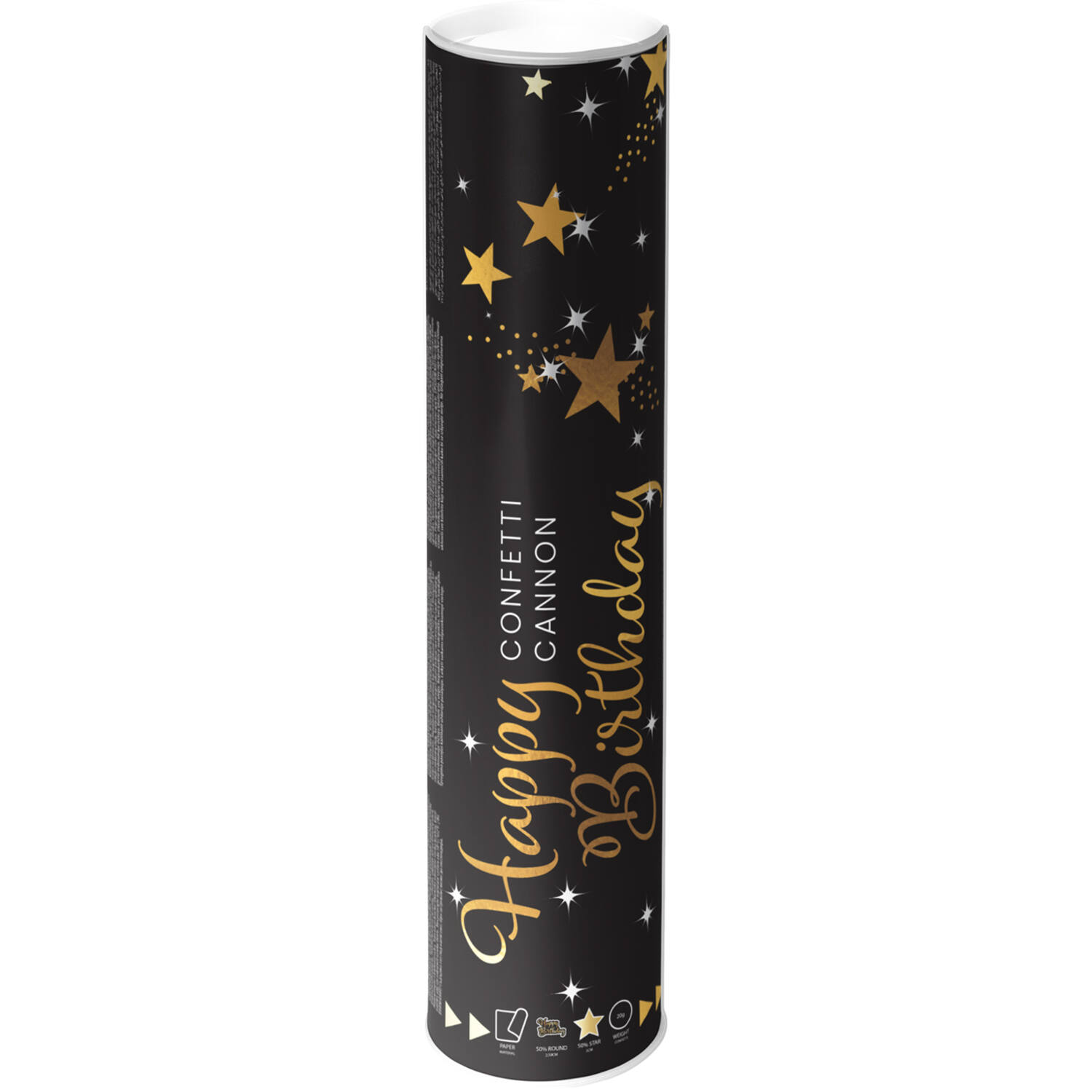 Confetti Cannon Starlight Birthday 28 cm