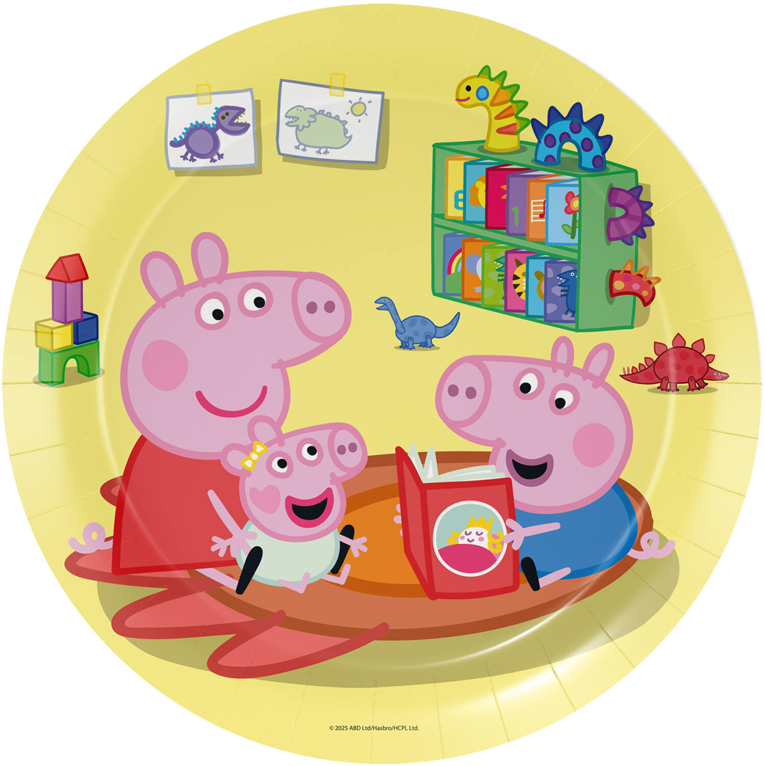 8 Plates Peppa Pig Round Paper 23 cm