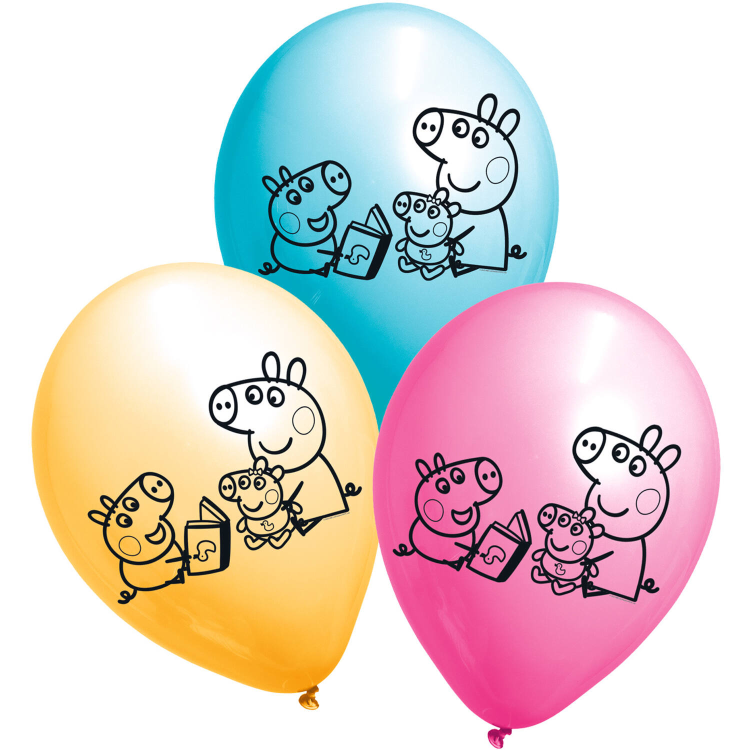 6 Latex Balloons Peppa Pig