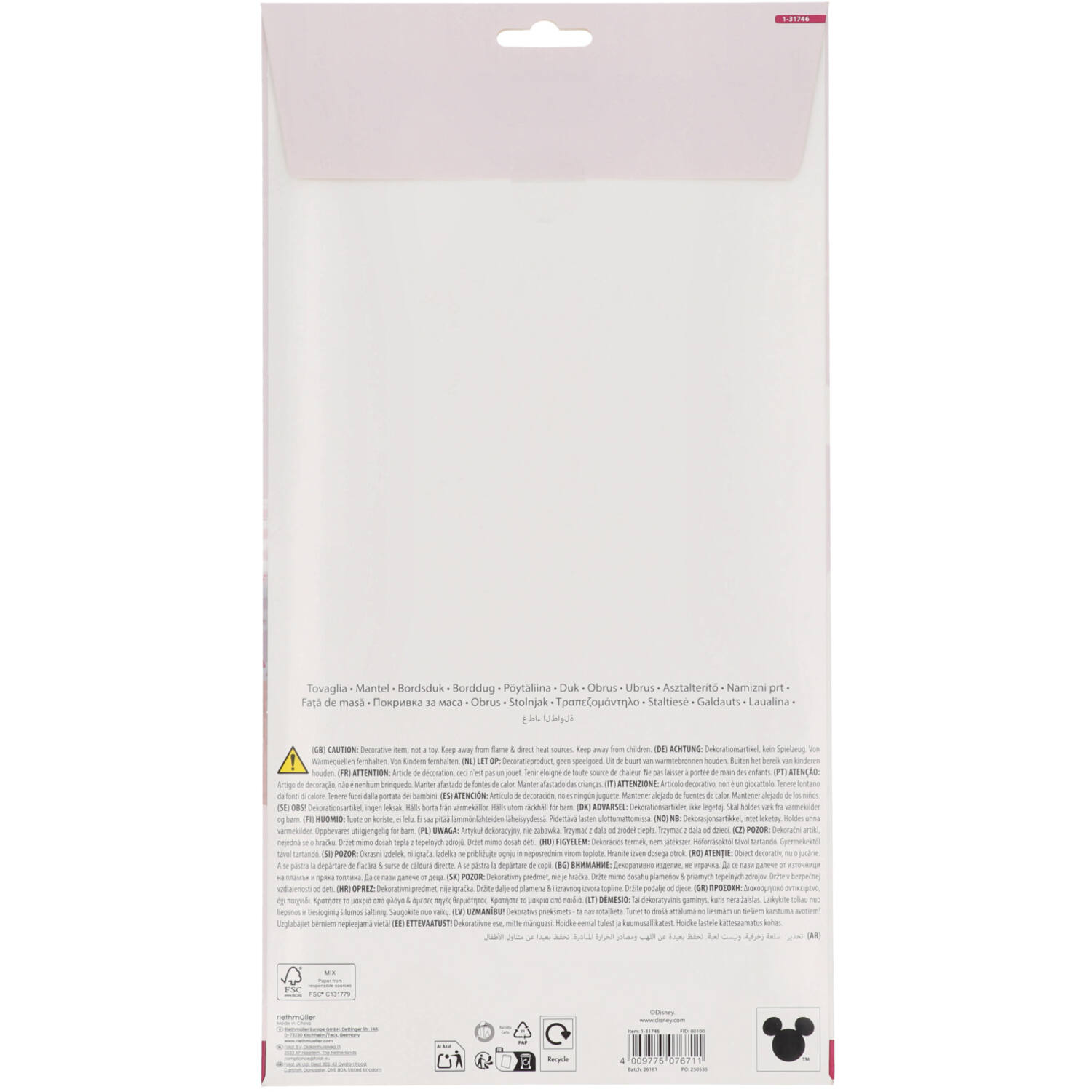 Tablecloth - Disney Princess Hen Party - 120 x 180 cm