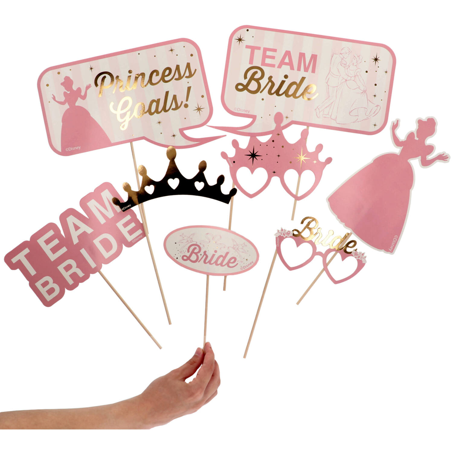 Photo Booth Set - Disney Princess Hen Party - 8 pieces