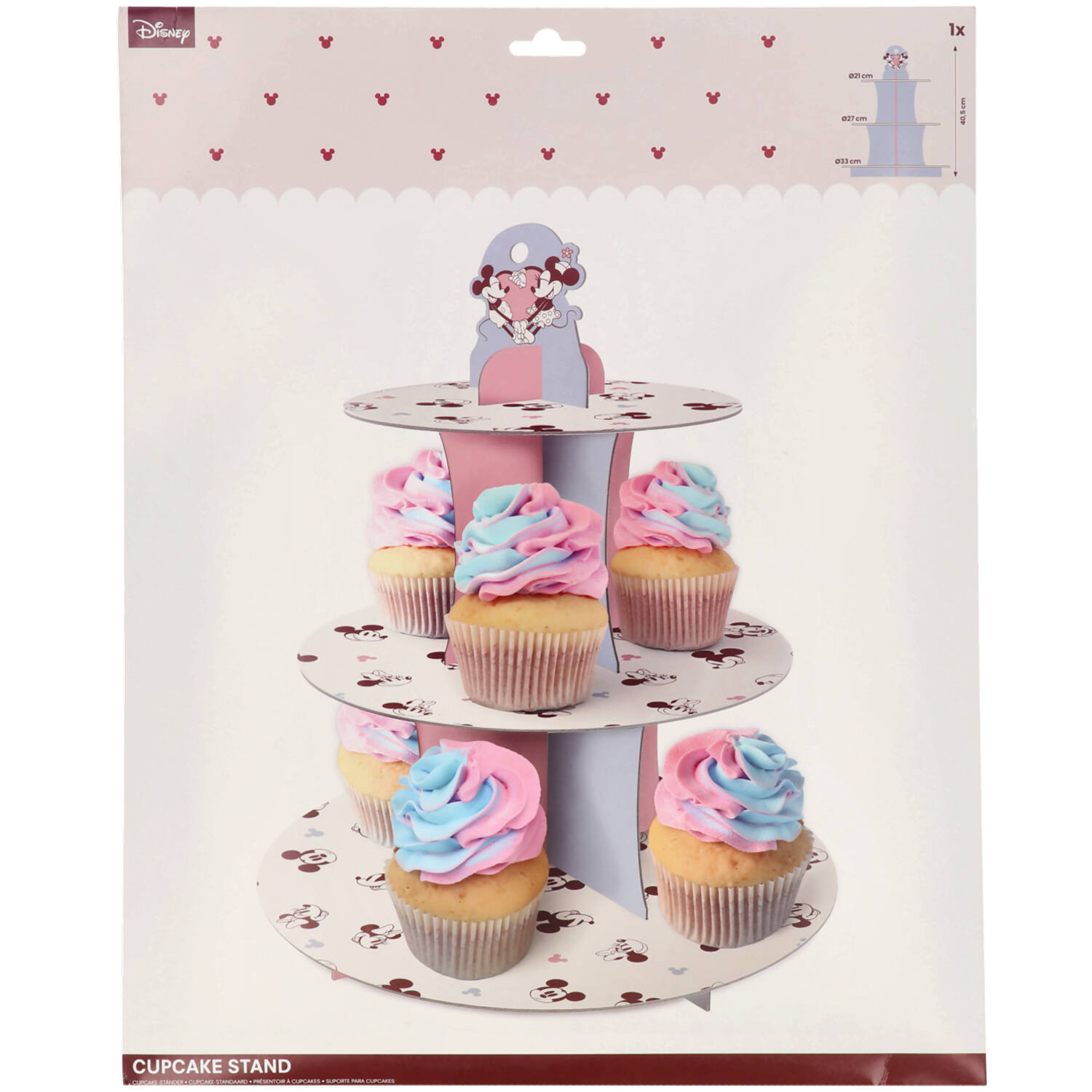 Cupcake Stand - Mickey&Minnie - Gender Reveal - 33 x 40,5 cm