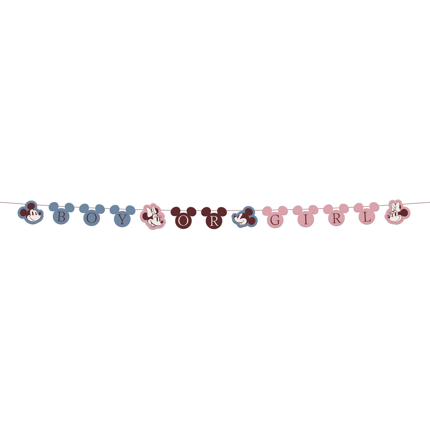 Letter Banner - Mickey&Minnie - Gender Reveal - 3 m