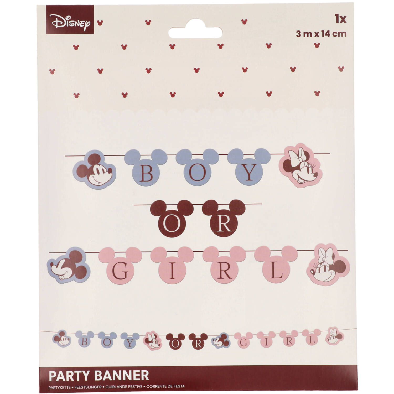 Letter Banner - Mickey&Minnie - Gender Reveal - 3 m