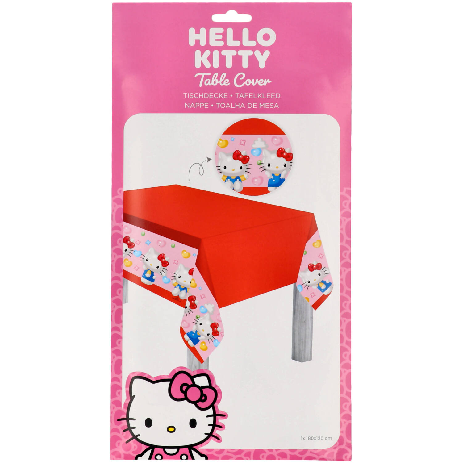 Hello Kitty Paper Tablecover 1.2 m x 1.8 m 