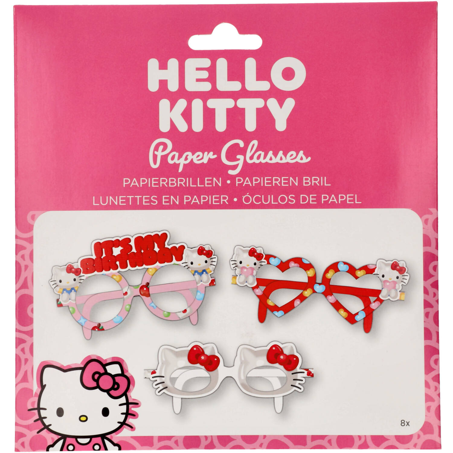 8 Hello Kitty paper Fun Glasses 