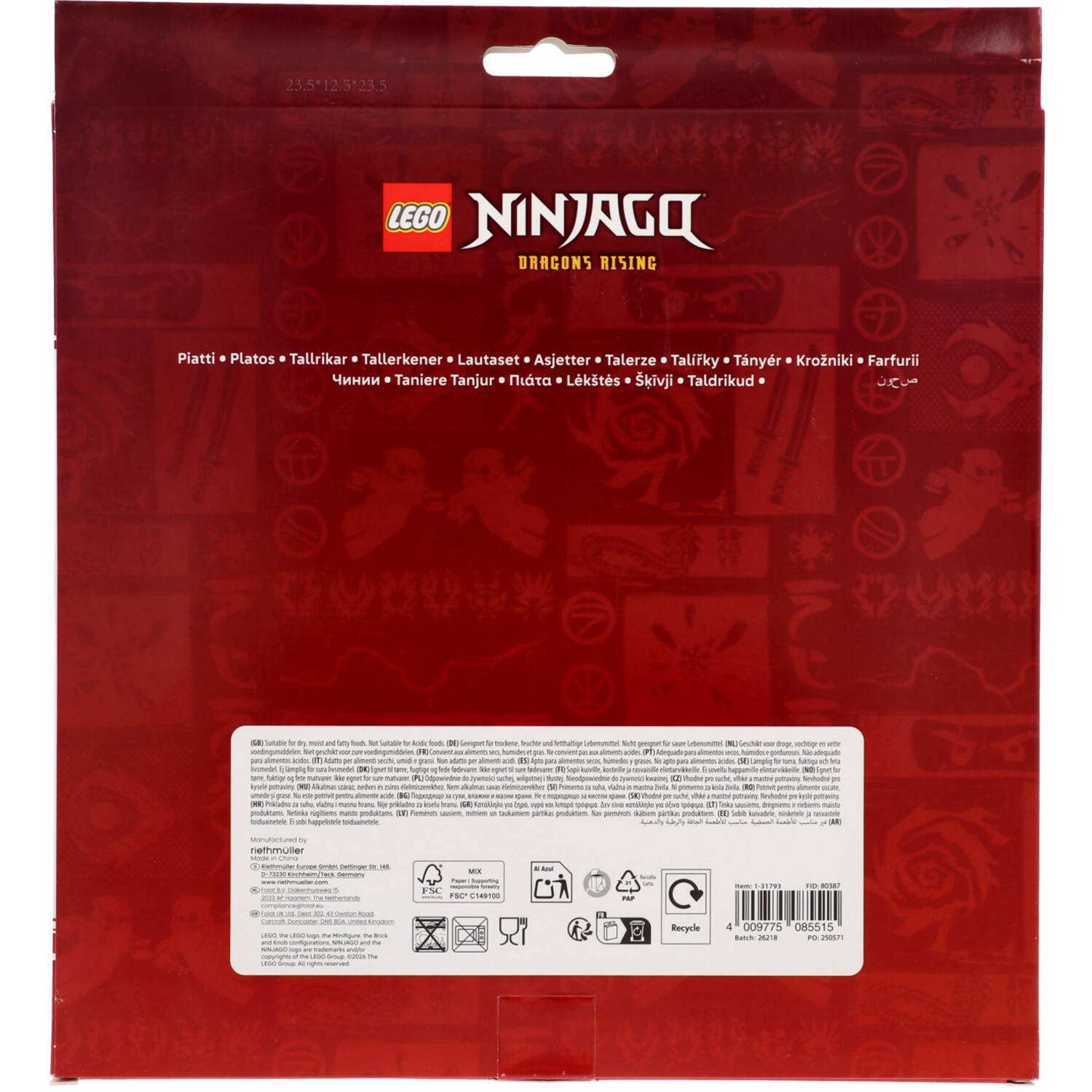 LEGO Ninjago Plates 23cm