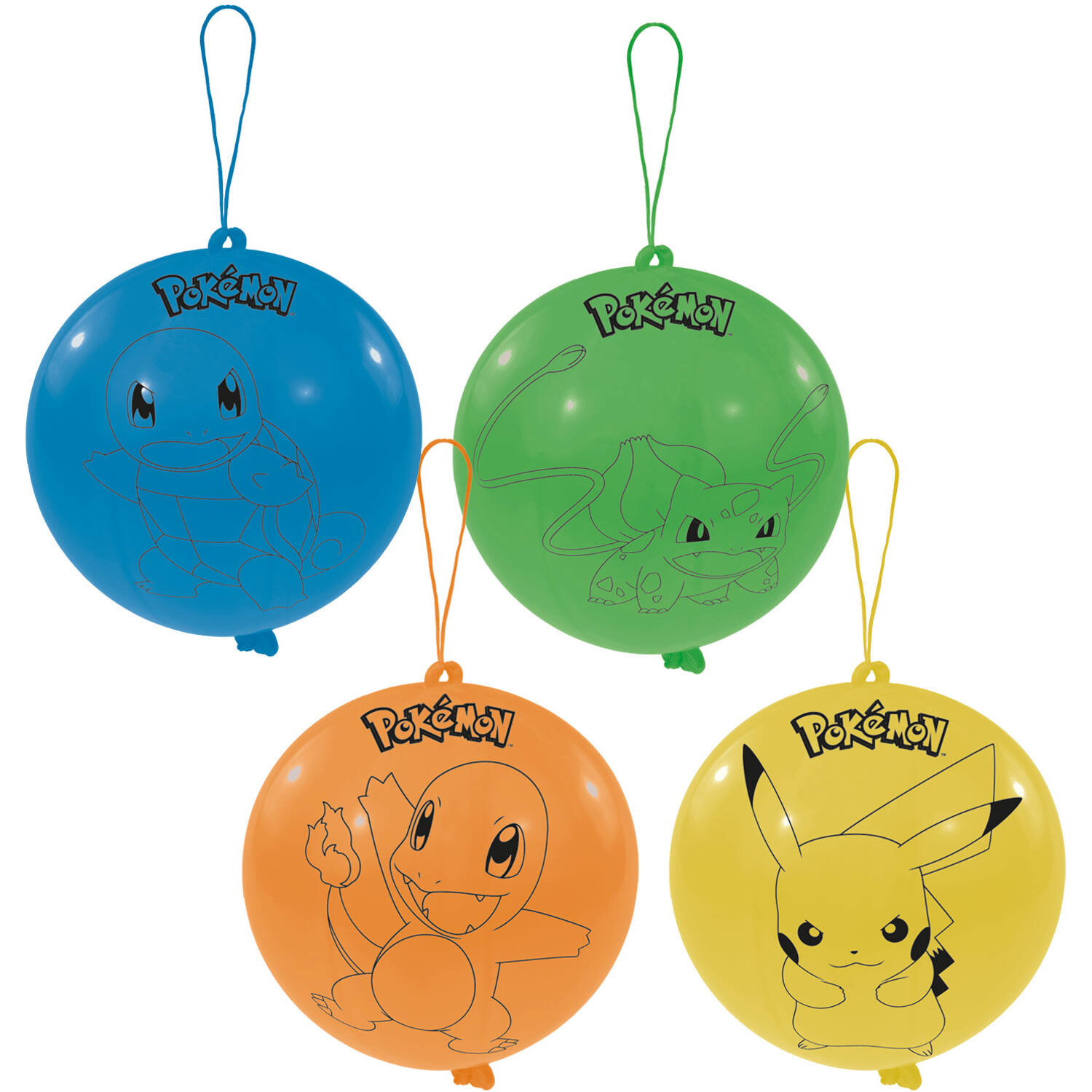 4 Punch Balloons Pokémon 2024 40.5 cm / 16"