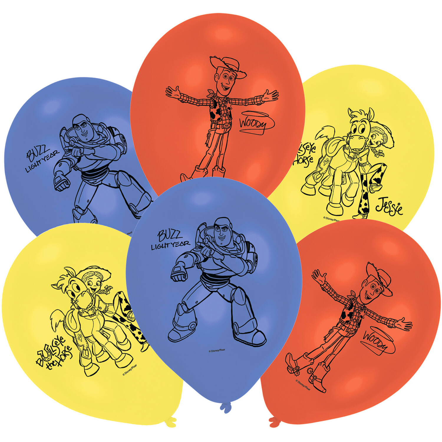 6 Latex Balloons Toy Story 22.8 cm / 9"  