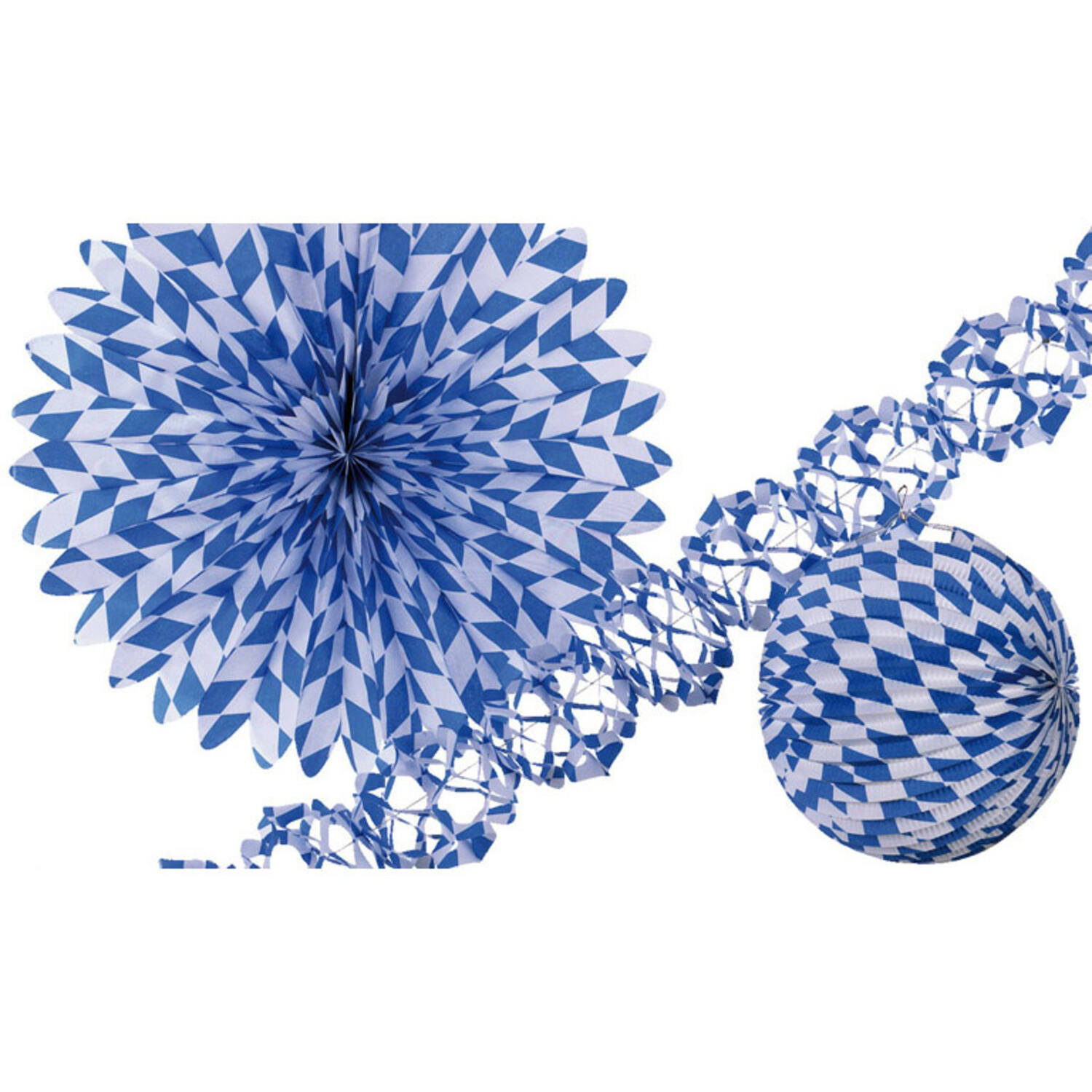Decoration Kit Bavaria Paper 3 Pieces 25 cm / 50 cm / 400 x 12 cm