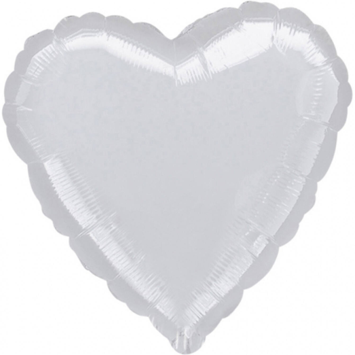 18in/45cm Silver Heart