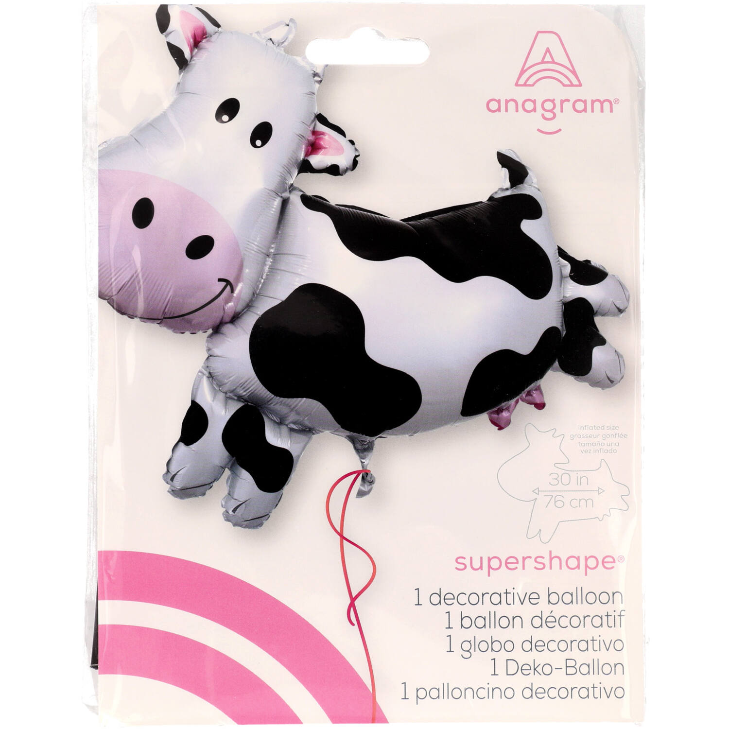 Foil Balloon - Shape - Cow - 76 x 71 cm