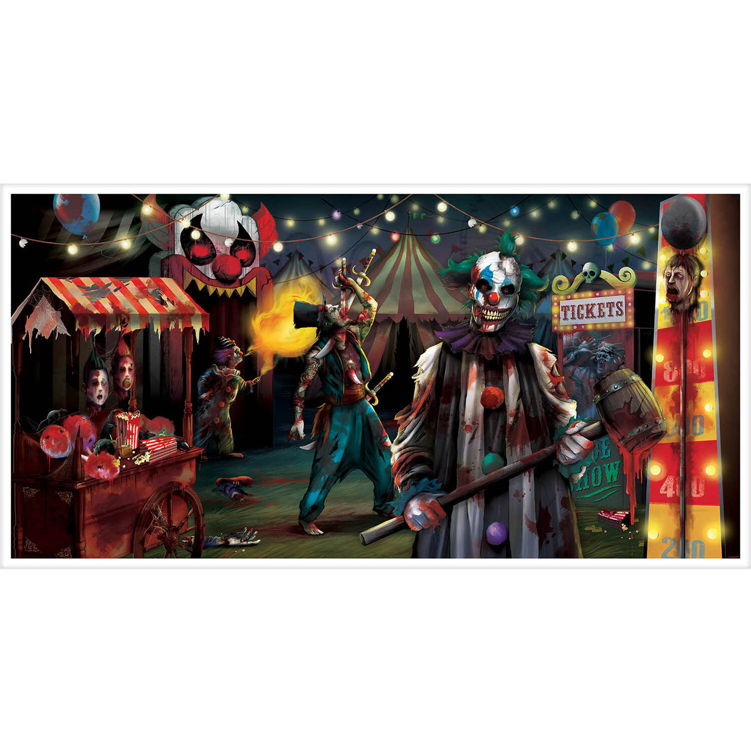 Banner Creepy Carnevil Plastic 165,1 x 85 cm