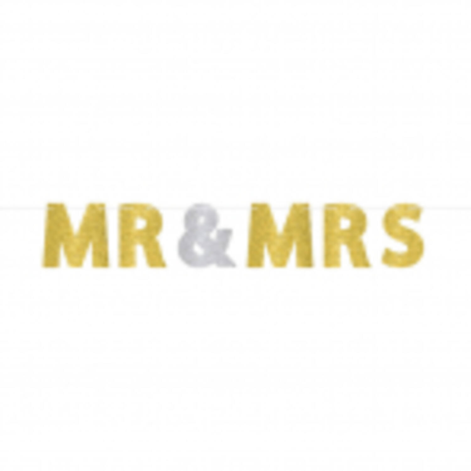 Letter Banner Wedding Decorations Glitter Mr. & Mrs. Paper 365 x 17.7 cm